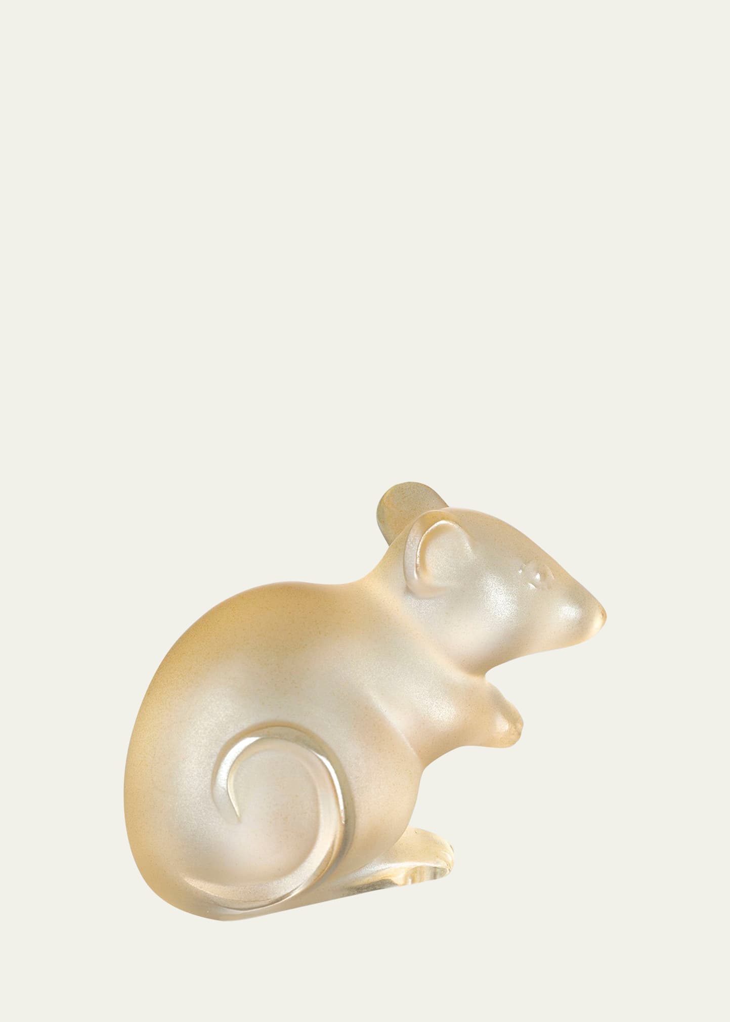 Lalique Gold Luster Mouse Figurine