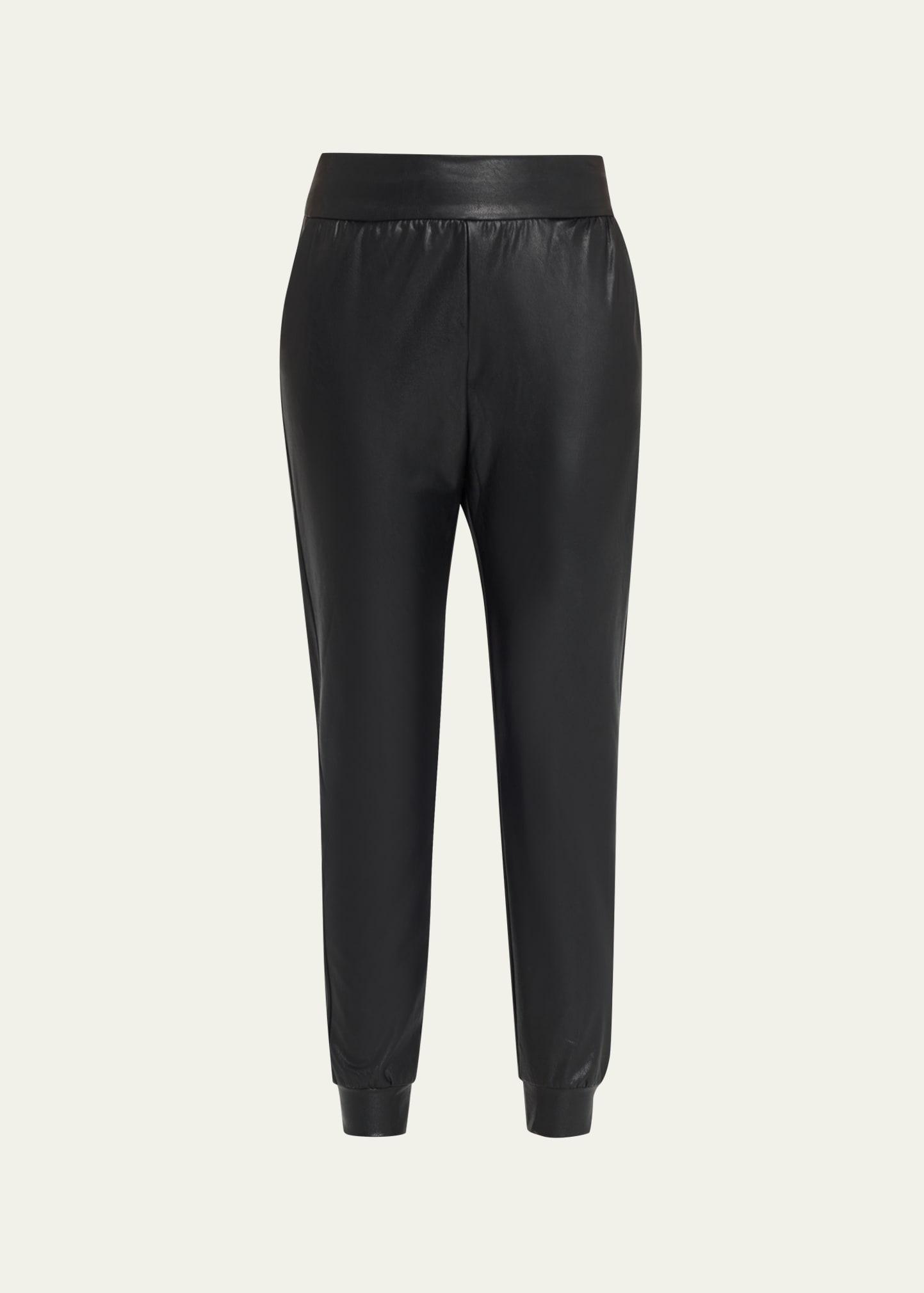 Shop Commando Faux-leather Jogger Pants In Black