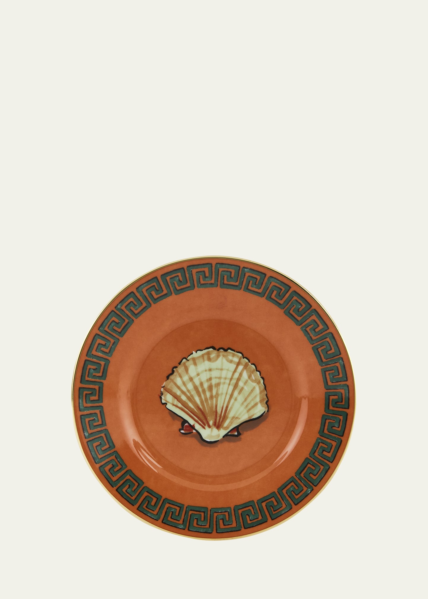 Ginori 1735 Il Viaggio Di Nettuno Orange Bread Plate