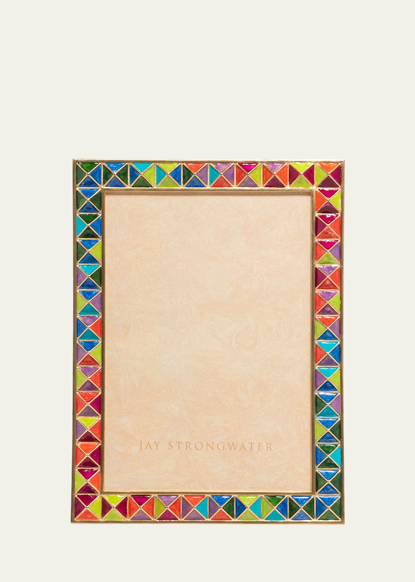 Jay Strongwater Rainbow Pyramid Frame, 5" X 7" In Multi
