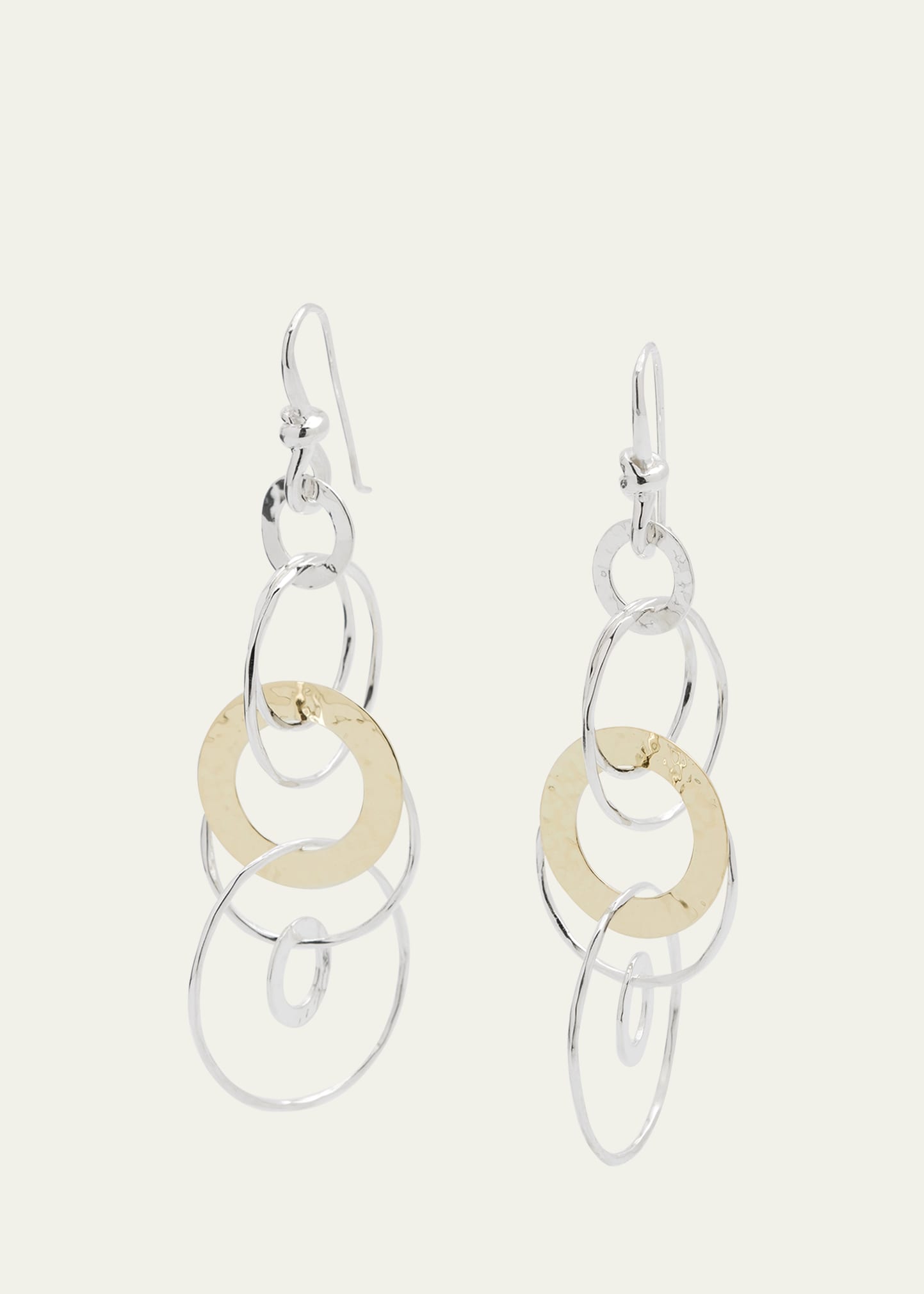 IPPOLITA HAMMERED JET SET EARRINGS IN CHIMERA