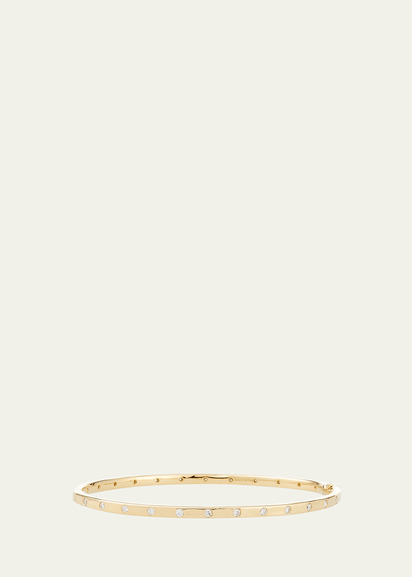 28-Stone Hinged Bangle in 18K Gold with Diamonds