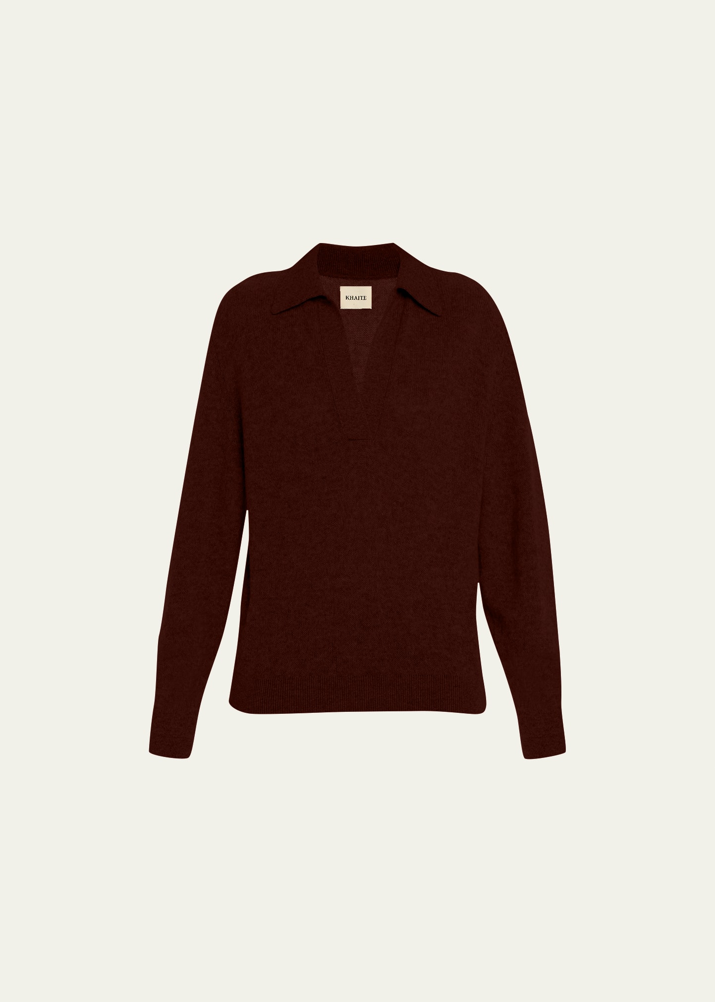 Khaite Jo Cashmere Featherweight-knit Sweater In Merlot