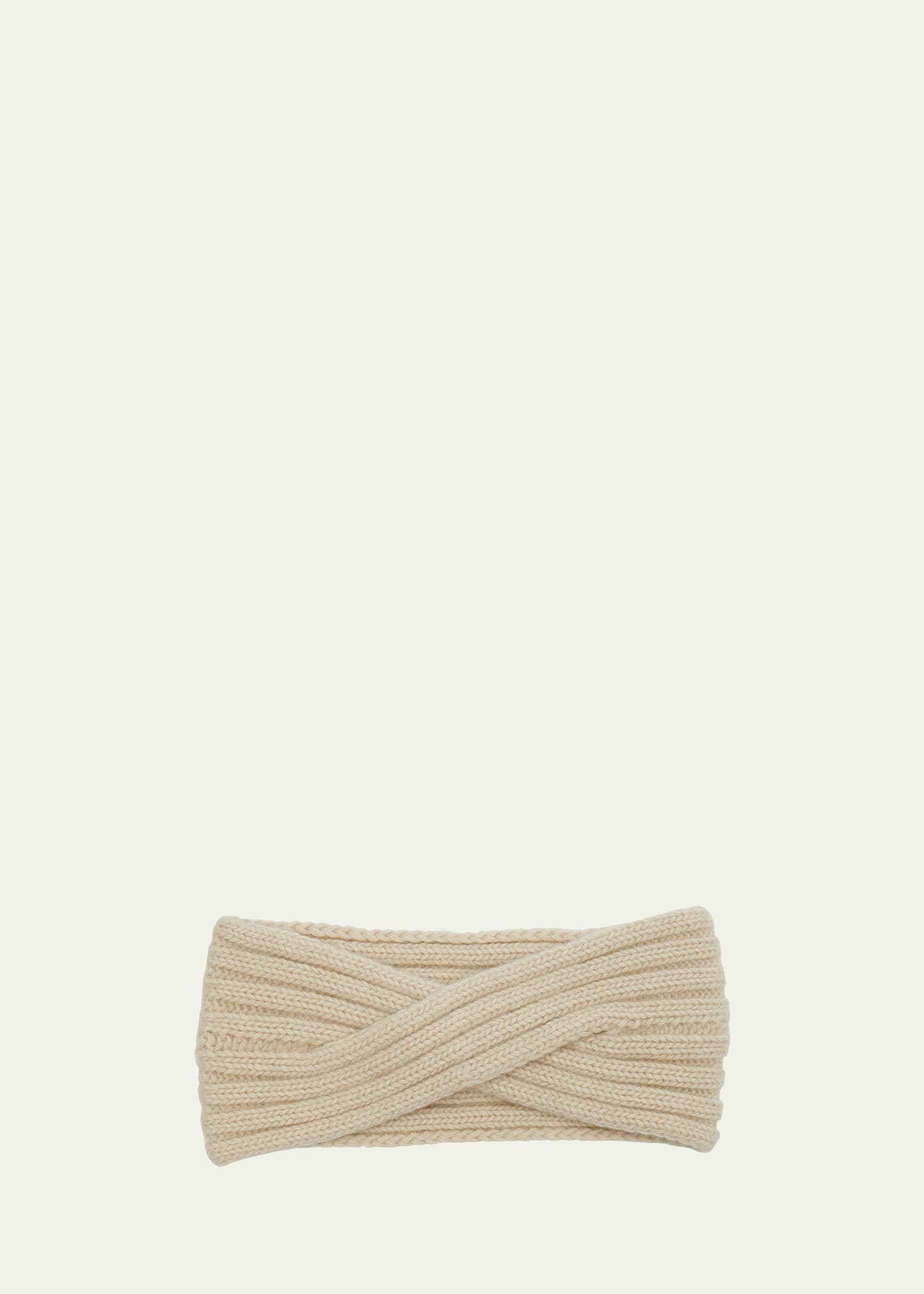 Portolano Ribbed-knit Cashmere Headband In Martini Olive