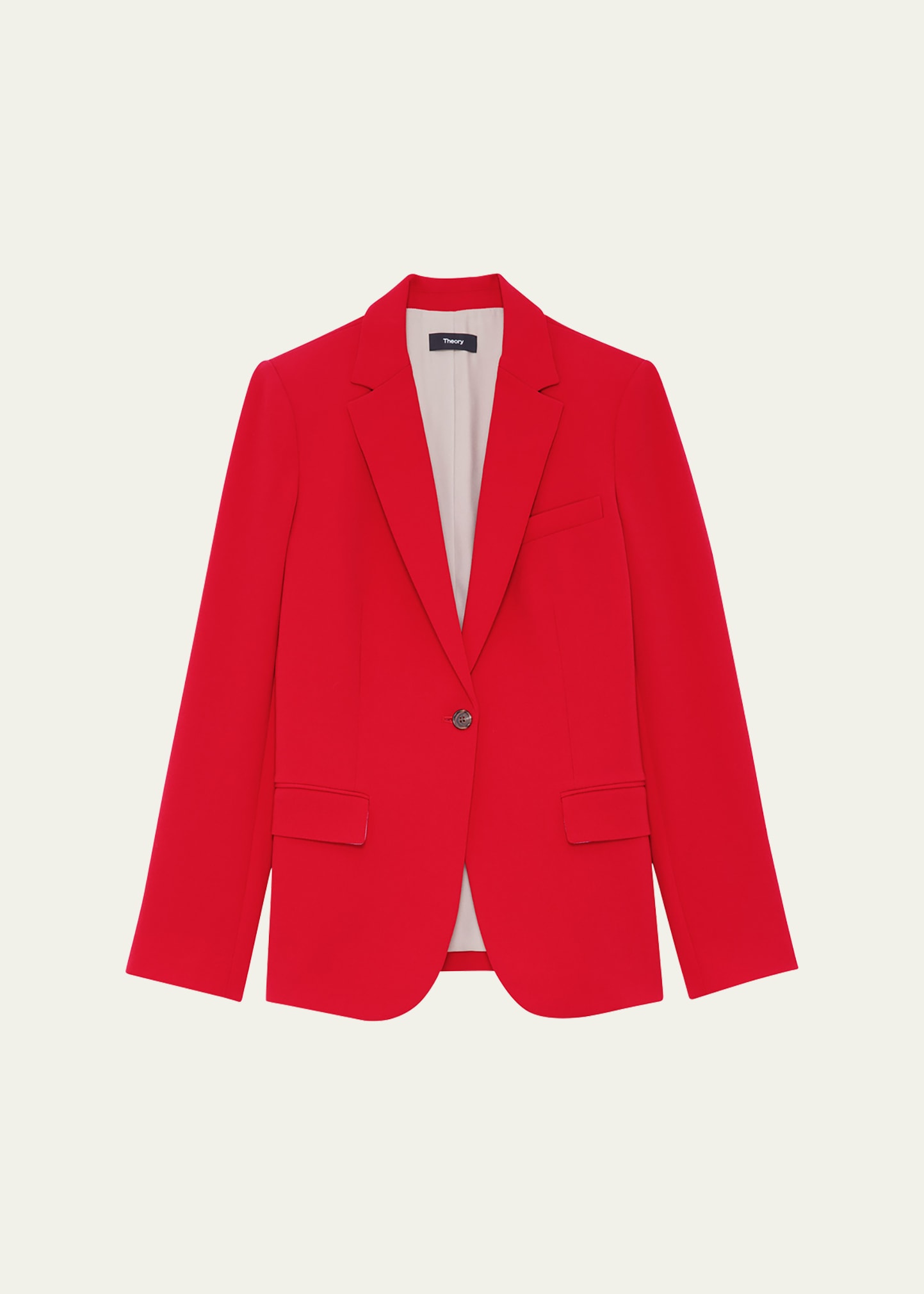 Admiral Crepe One-Button Staple Blazer