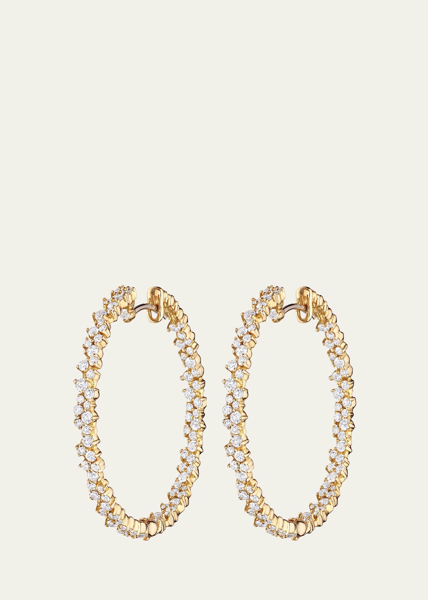 Paul Morelli 18k Gold Diamond Confetti Hoop Earrings