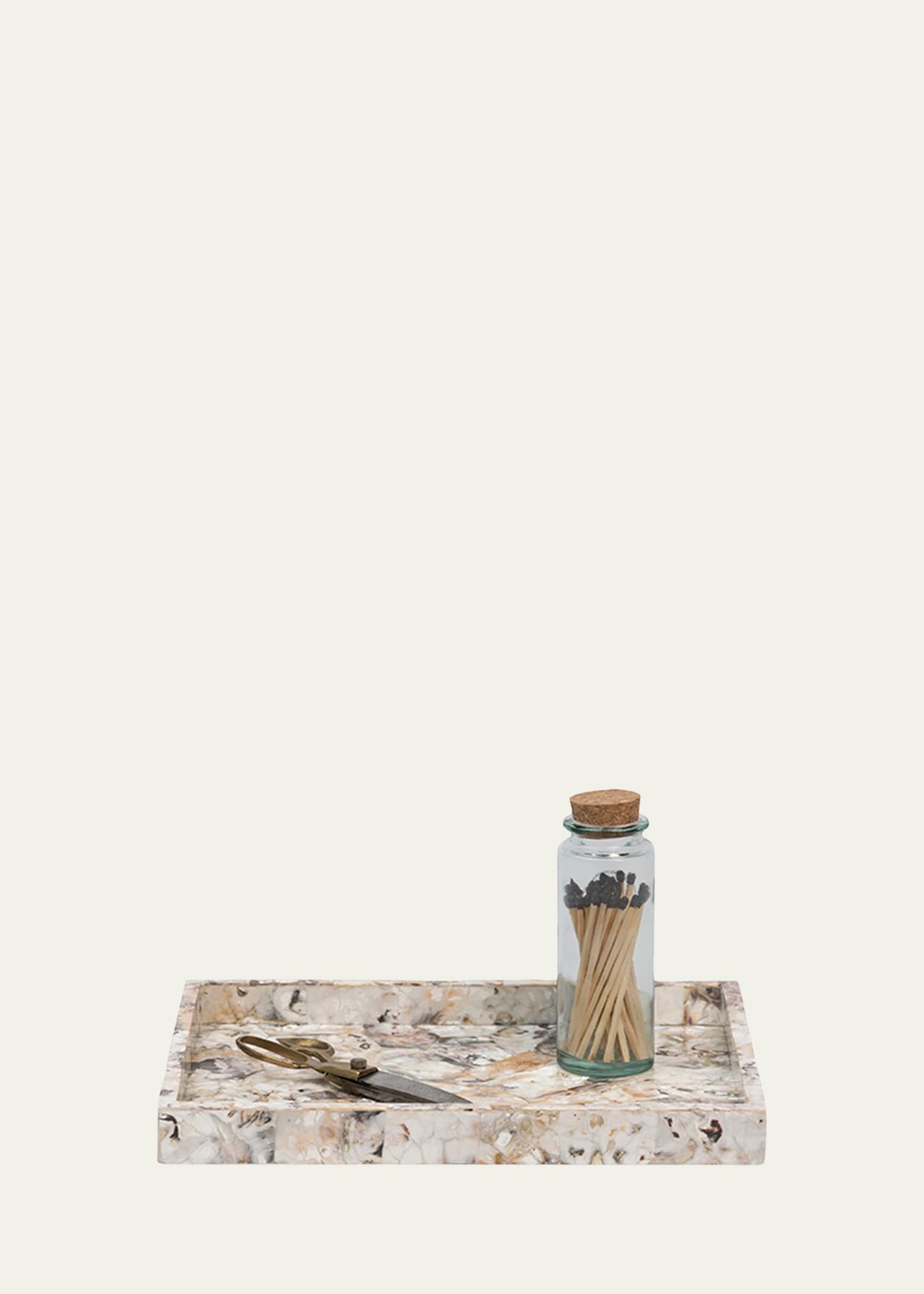 Pigeon & Poodle Tramore Natural Laminated Large Tray In Neutral Pattern
