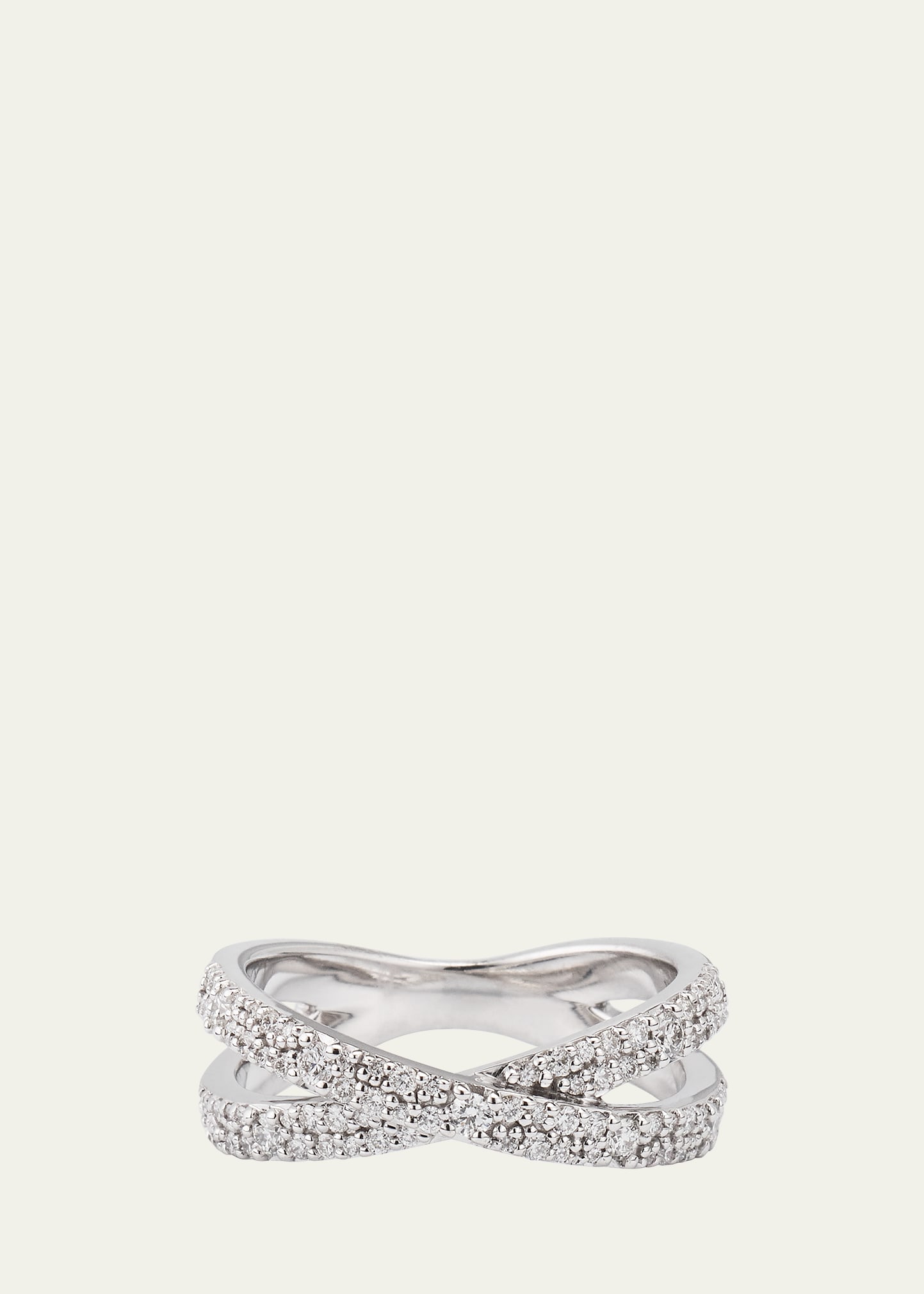 14k Flawless Diamond Vanity Crisscross Ring