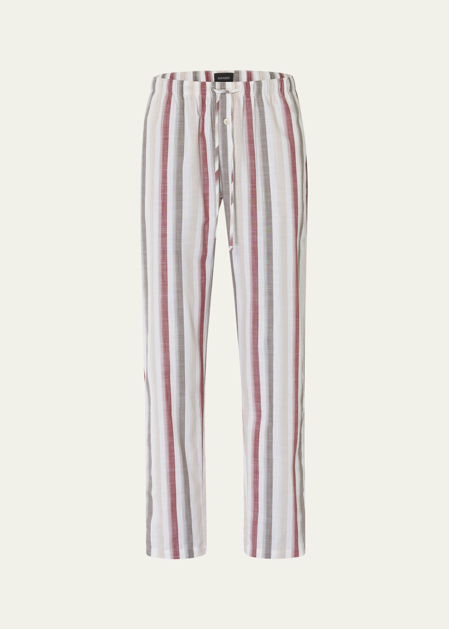 Shop Hanro Men's Night Day Striped Lounge Pants In Russet Beige Stri