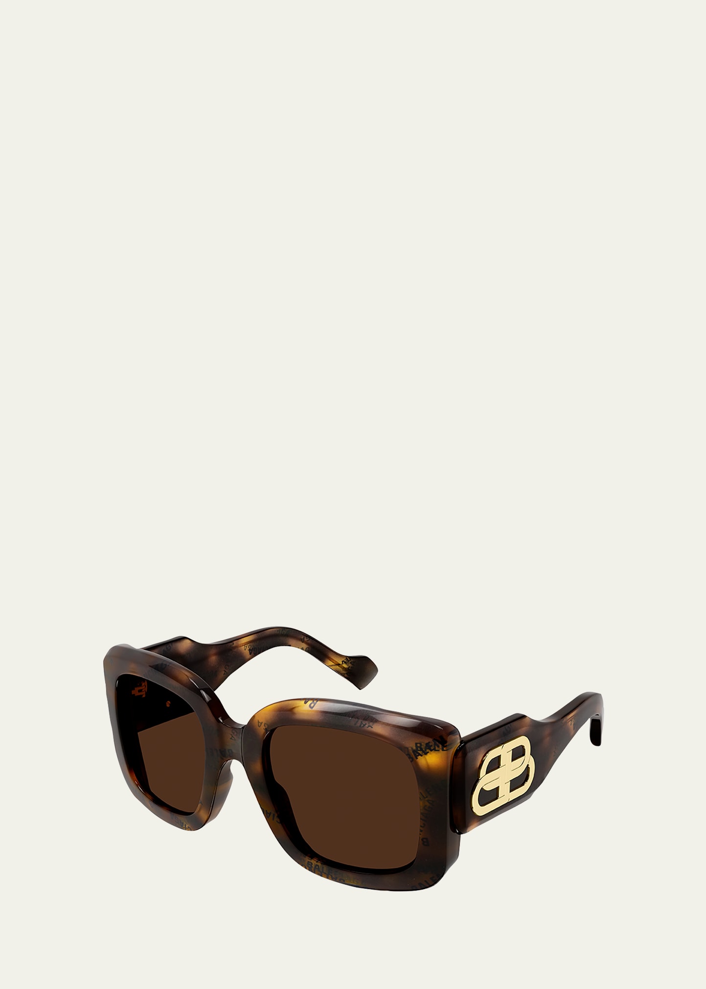 Balenciaga Chunky Square Logo Sunglasses