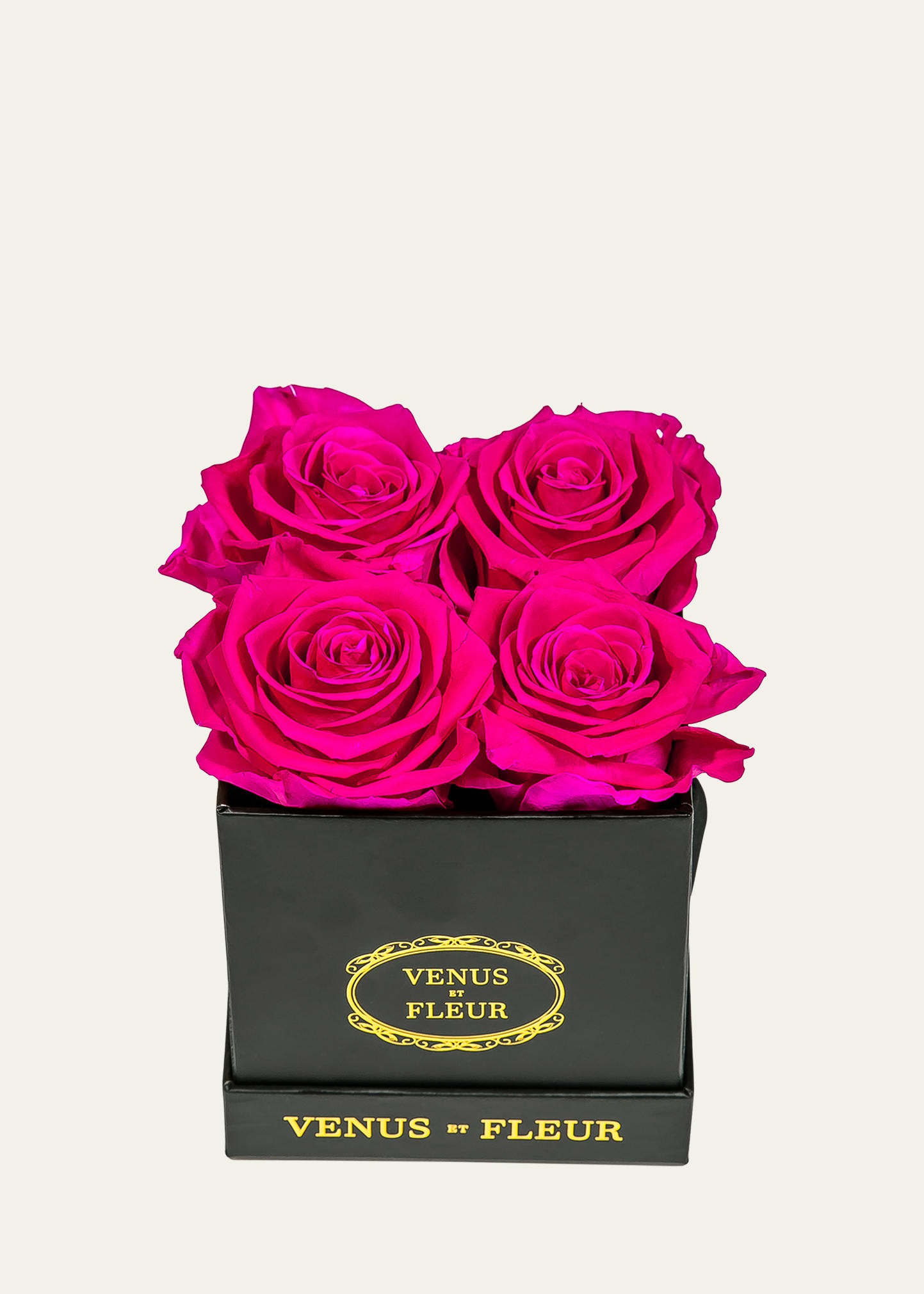 Shop Venus Et Fleur Classic Petite Square Rose Box In Hot Pink