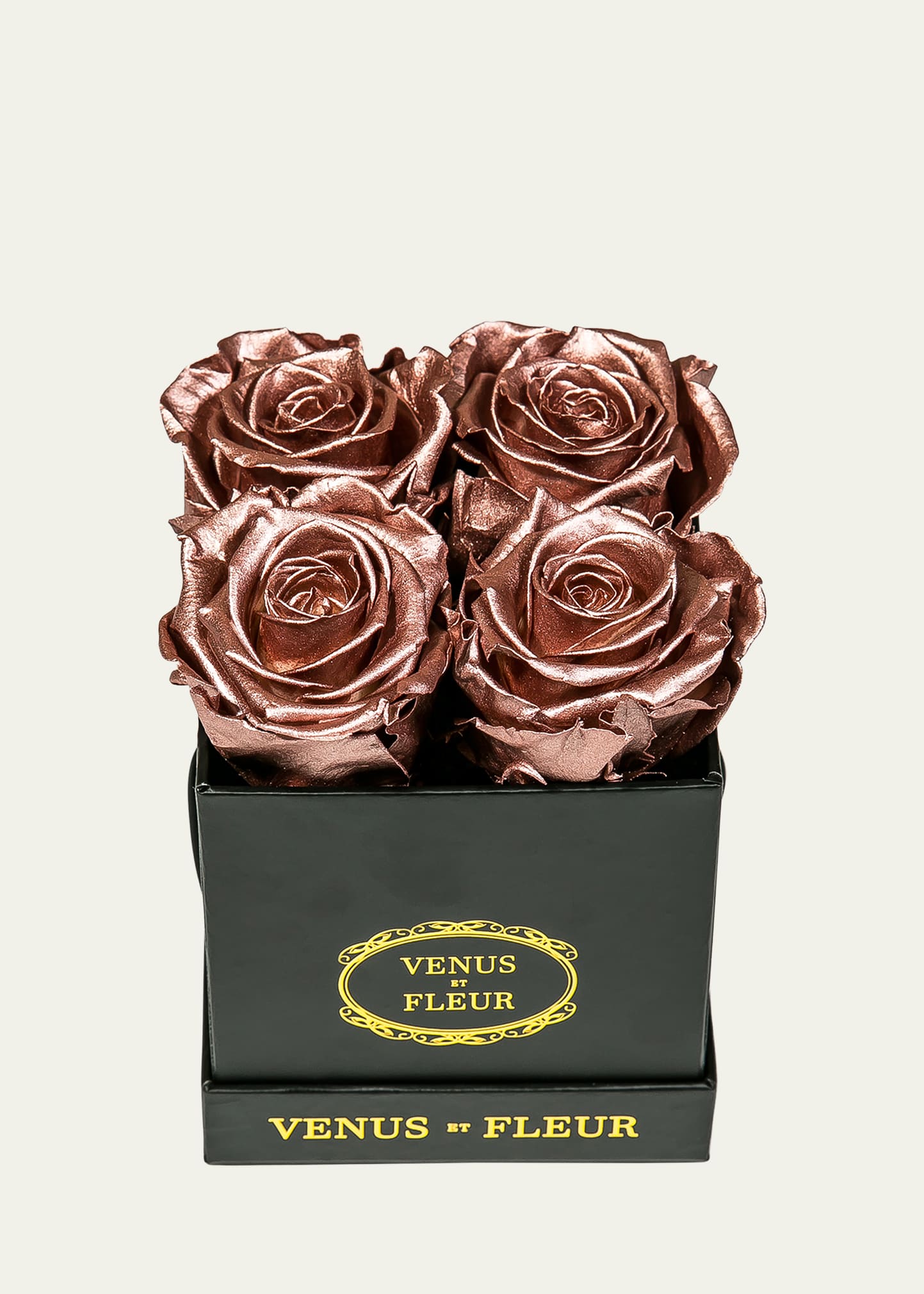 Shop Venus Et Fleur Classic Petite Square Rose Box In Rose Gold