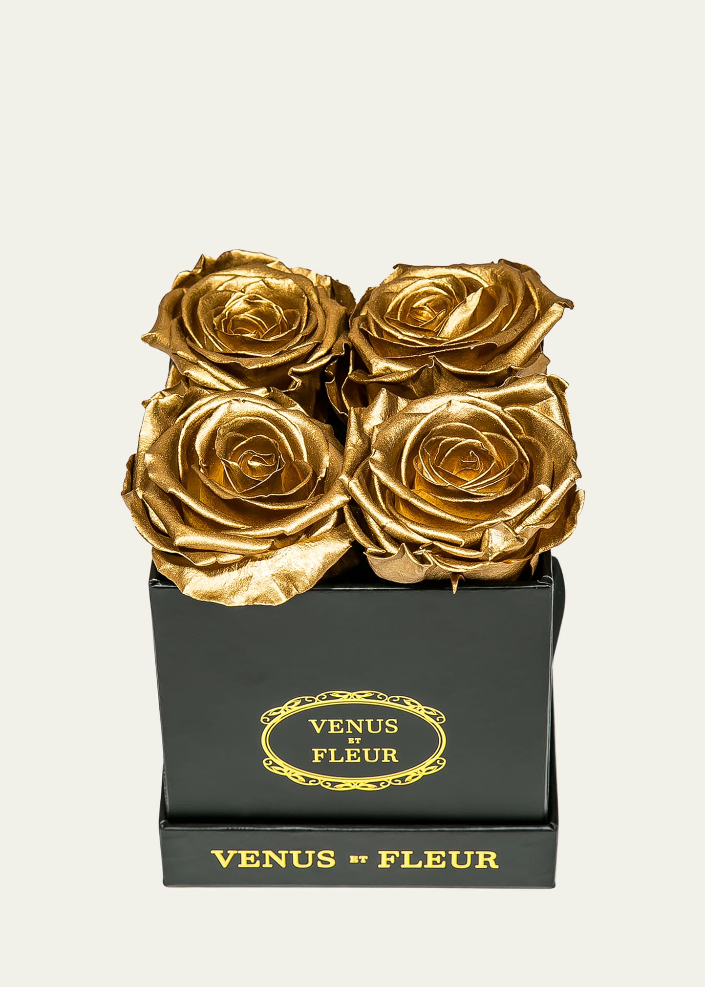 Shop Venus Et Fleur Classic Petite Square Rose Box In Gold