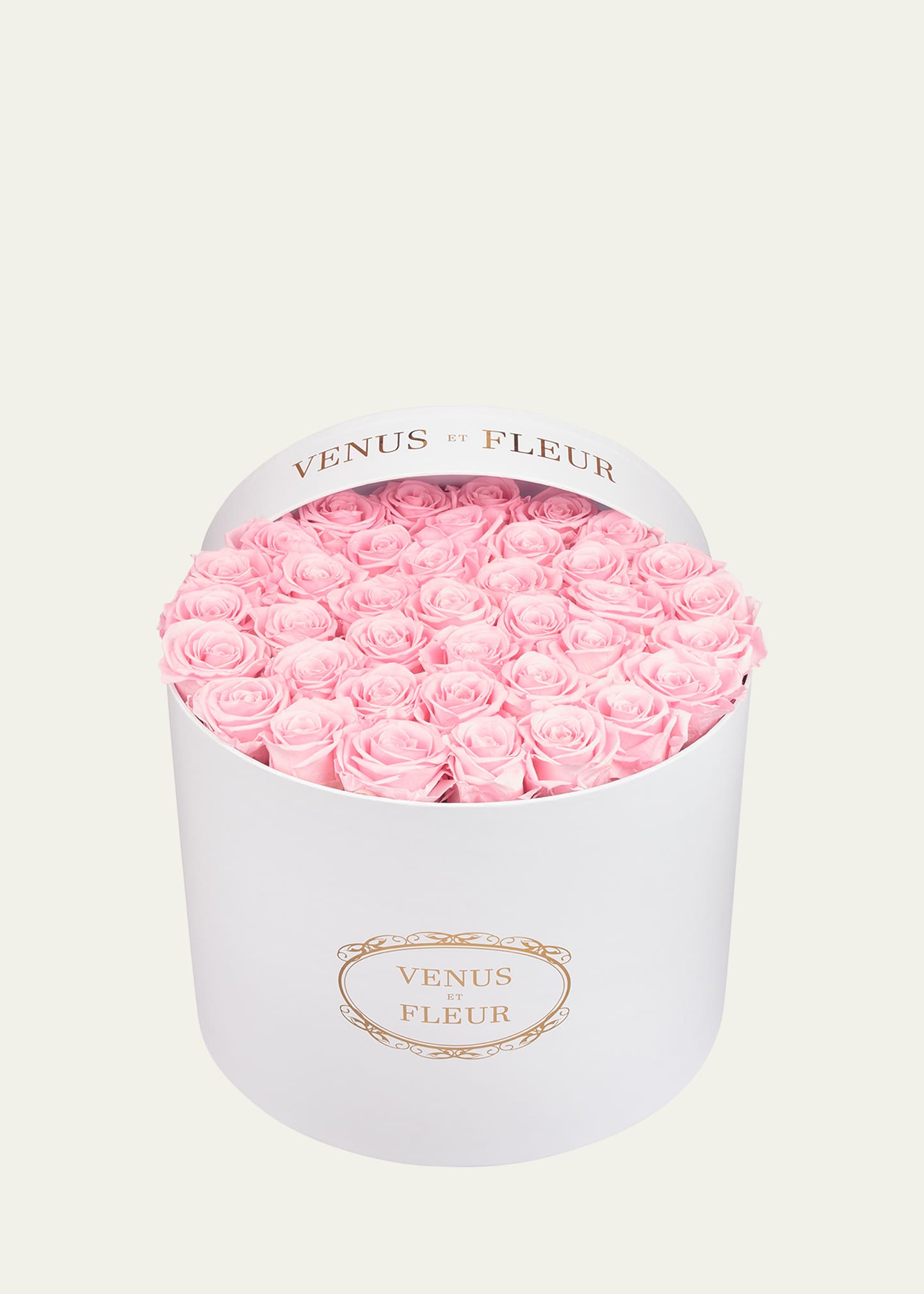 Venus Et Fleur Classic Large Round Rose Box In Pink