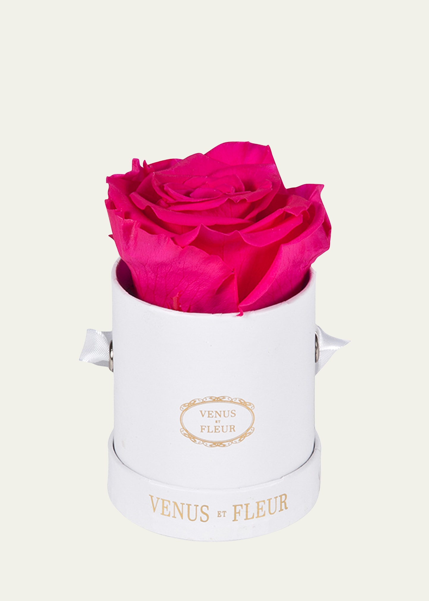 Venus Et Fleur Classic Mini Round Rose Box In Hot Pink