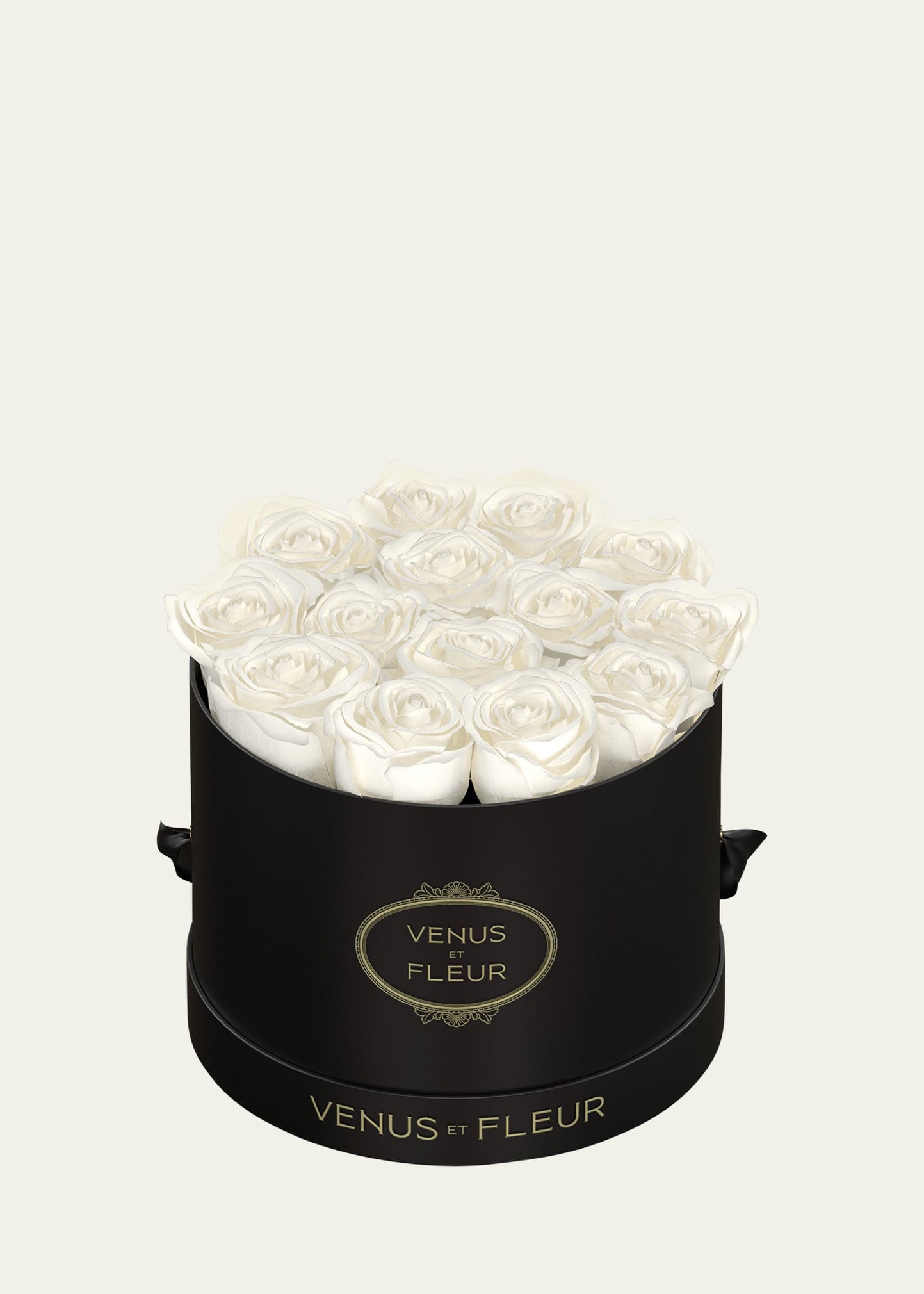 Venus Et Fleur Classic Small Round Rose Box In White