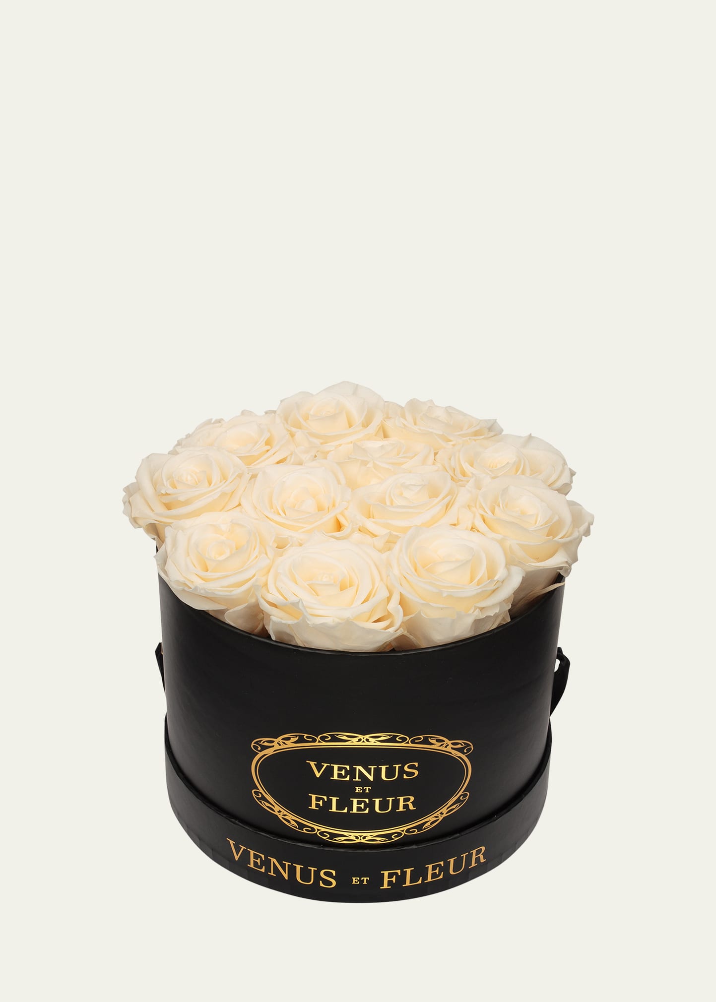 Venus Et Fleur Classic Small Round Rose Box In White