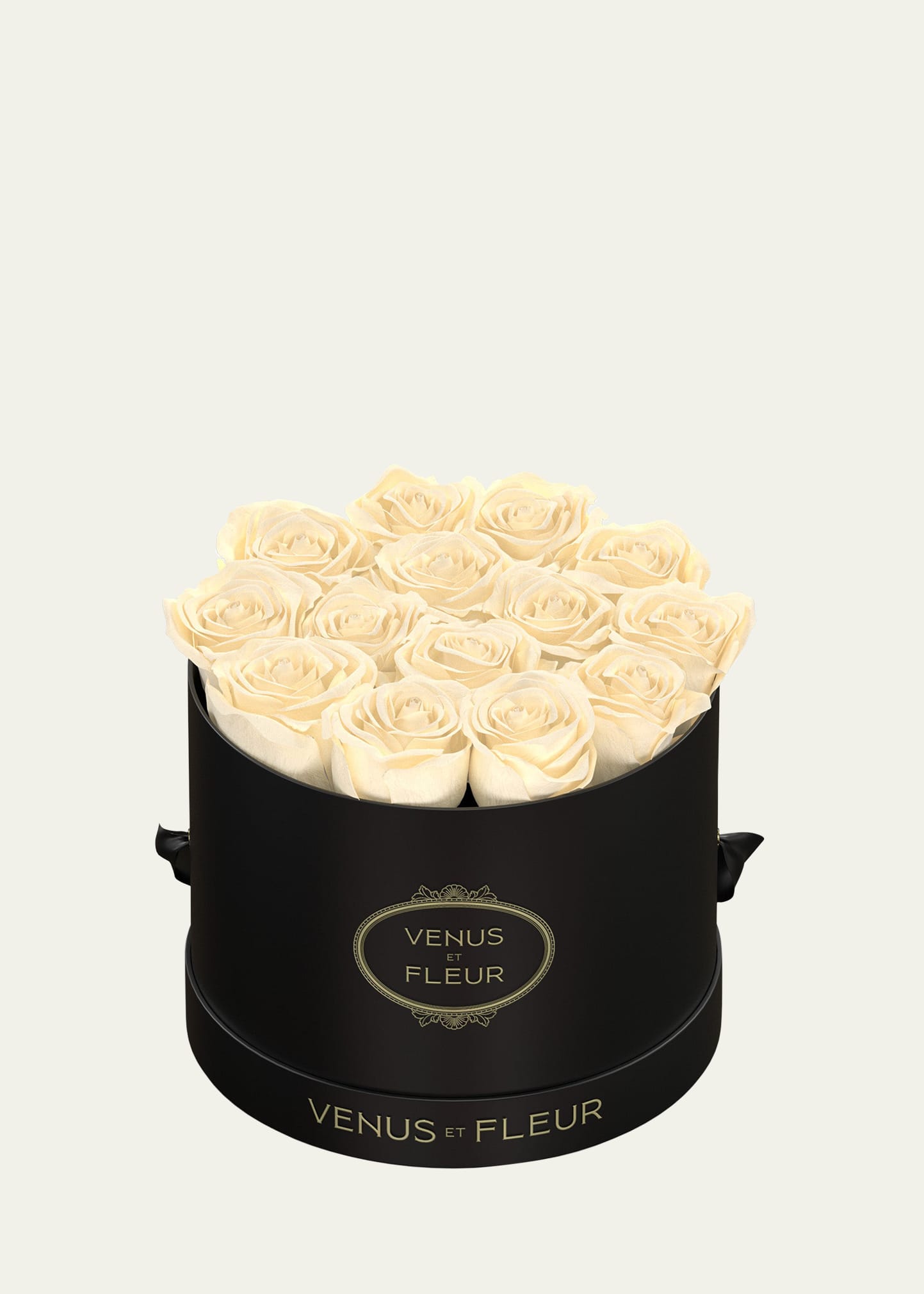 Venus Et Fleur Classic Small Round Rose Box In White