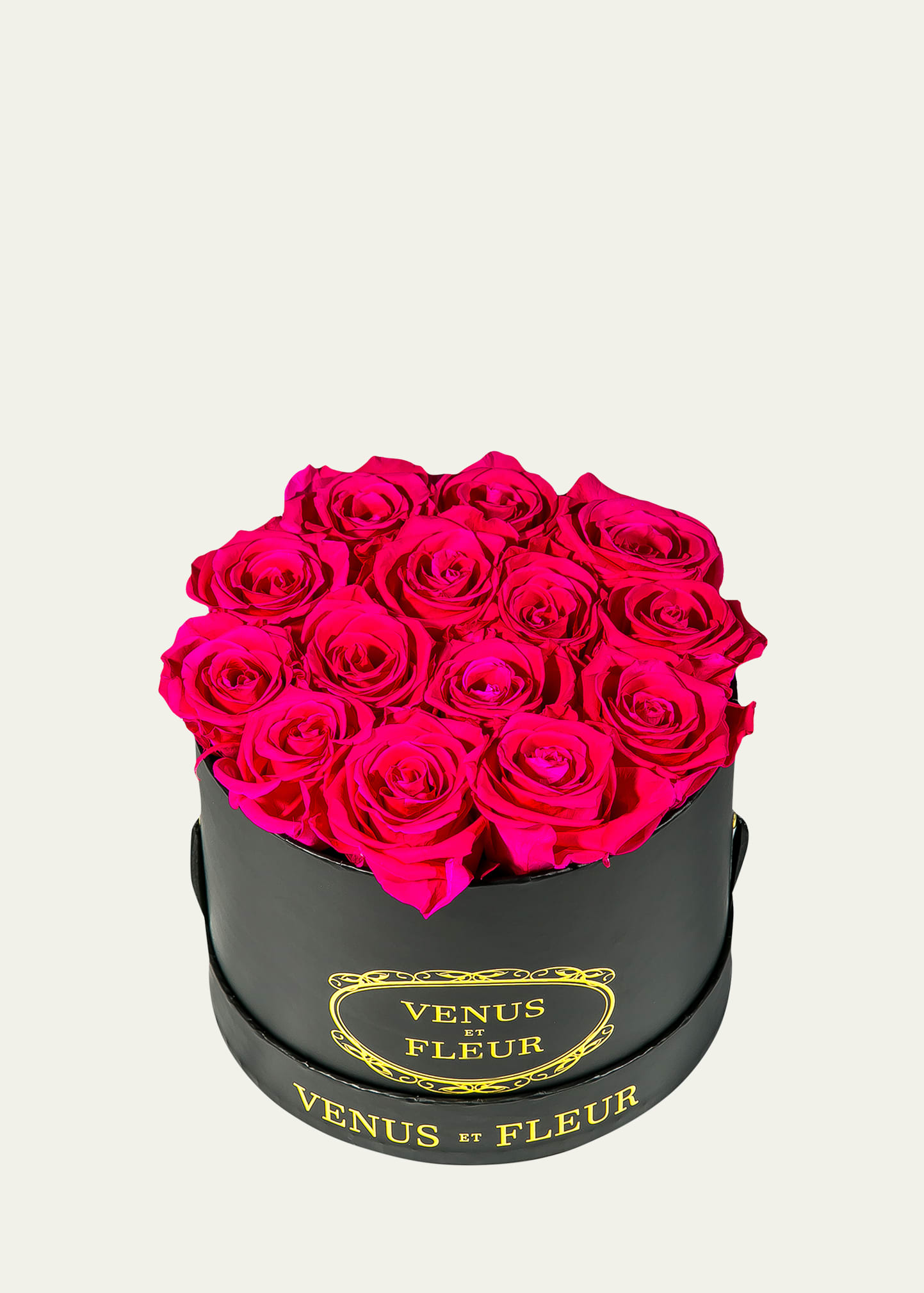 Venus Et Fleur Classic Small Round Rose Box In Red
