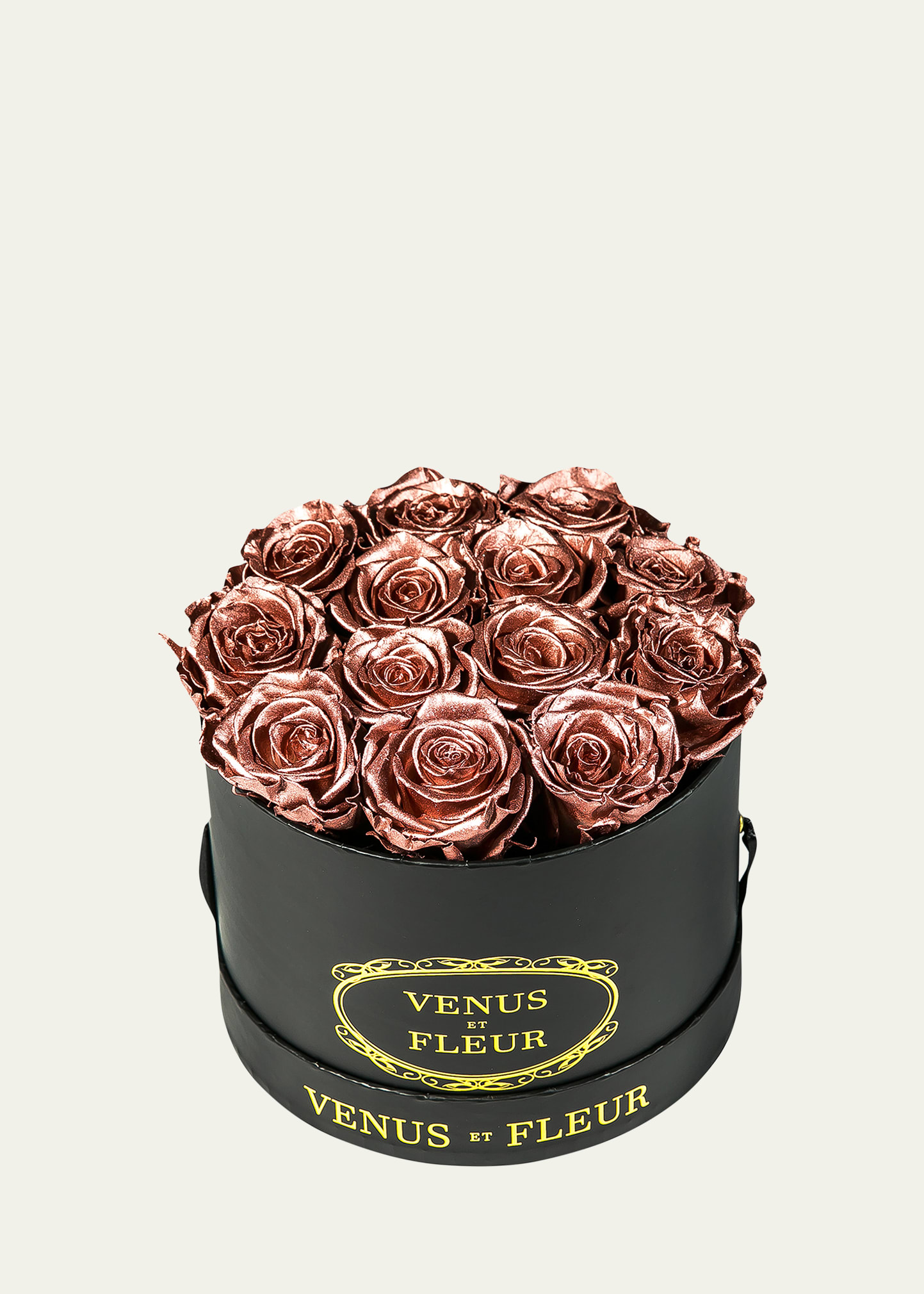 Venus Et Fleur Classic Small Round Rose Box In Rose Gold