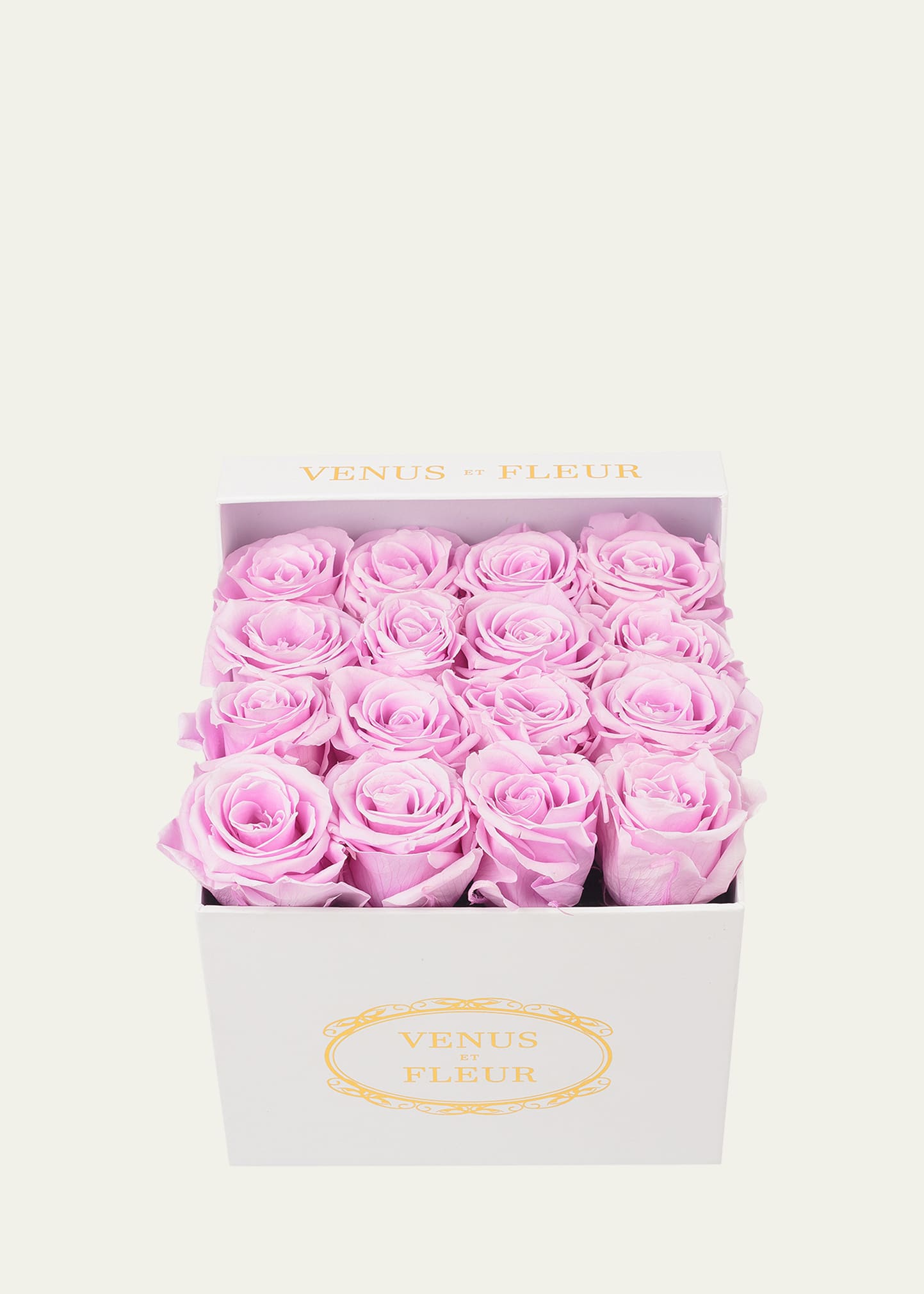 Venus Et Fleur Classic Small Square Rose Box In Purple