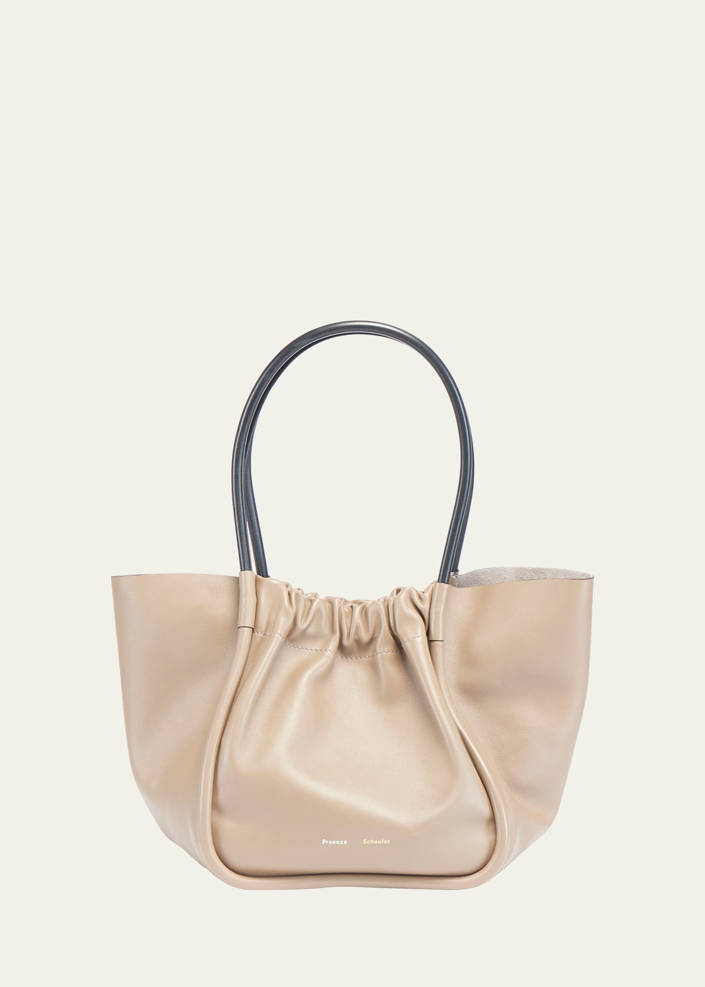 PROENZA SCHOULER LARGE RUCHED SMOOTH LEATHER TOTE BAG