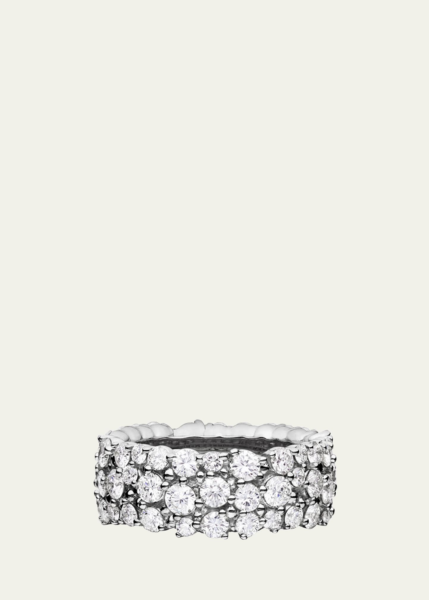 8mm Confetti Ring (18K White Gold with Diamond-4.12 Cts)