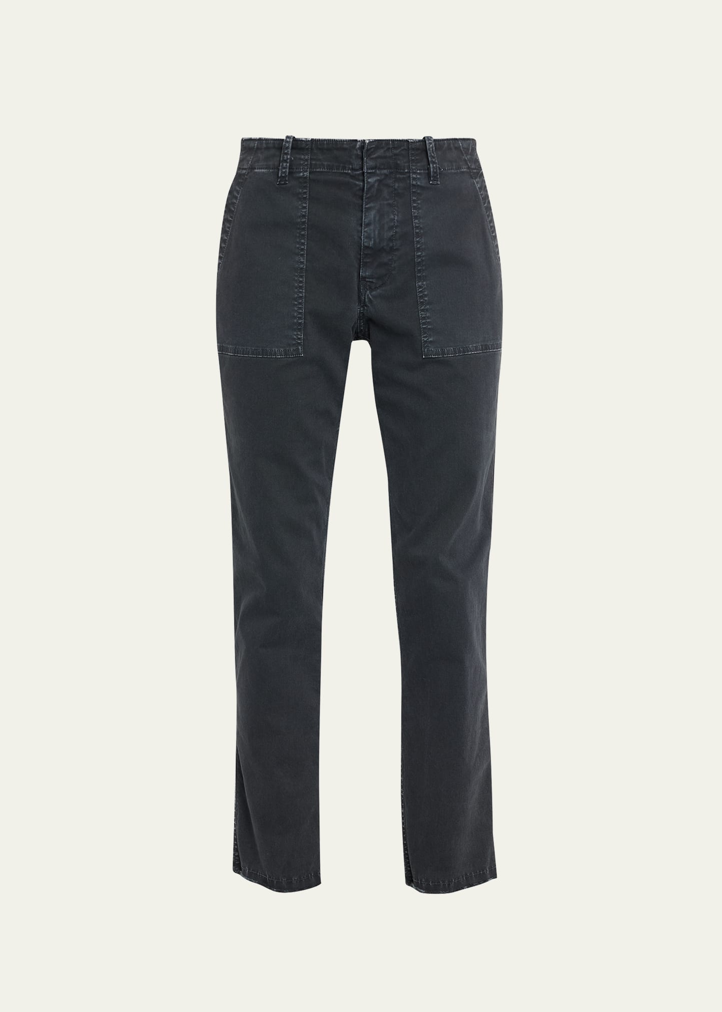 Nili Lotan Cropped French Cotton-terry Track Pants In Carbon