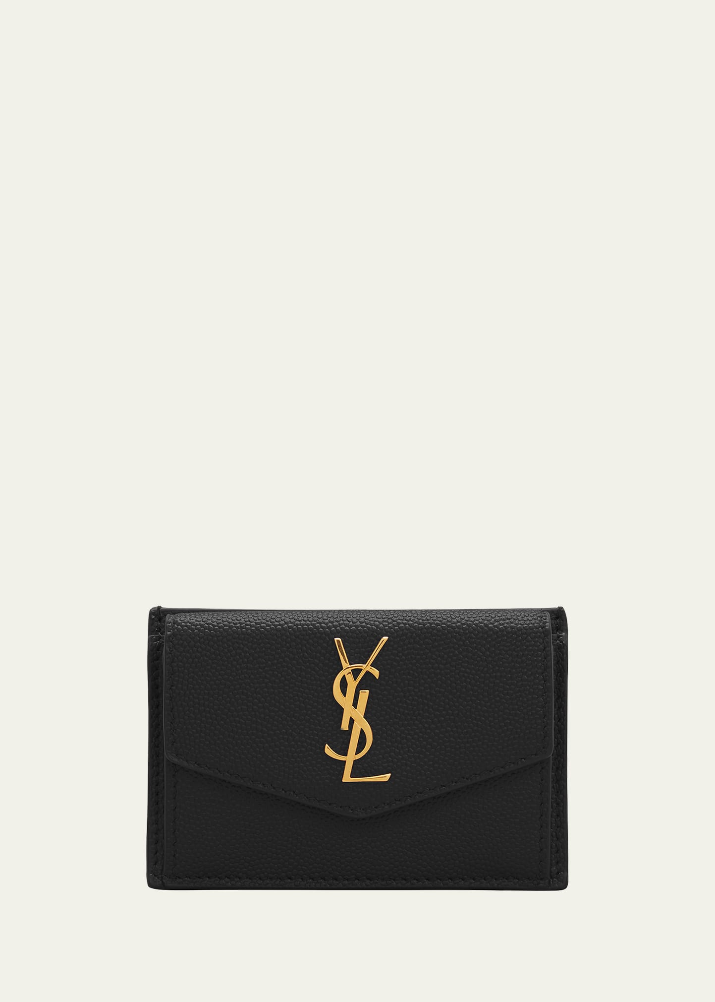 Saint Laurent Tricolor Ysl Monogram Small Envelope Leather Wallet on Chain Crema Soft Trigal