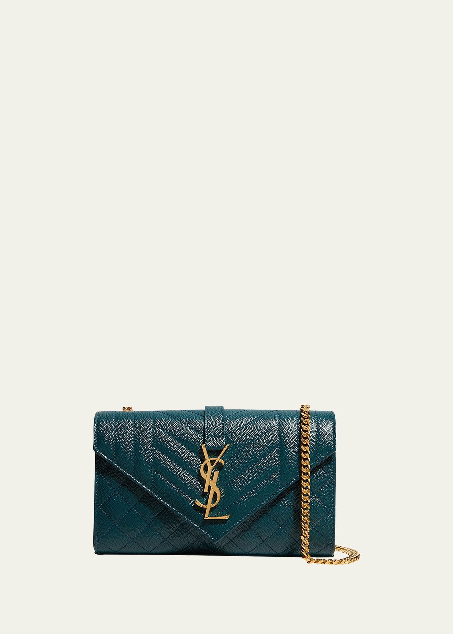 Small ysl monogram hot sale leather satchel bag