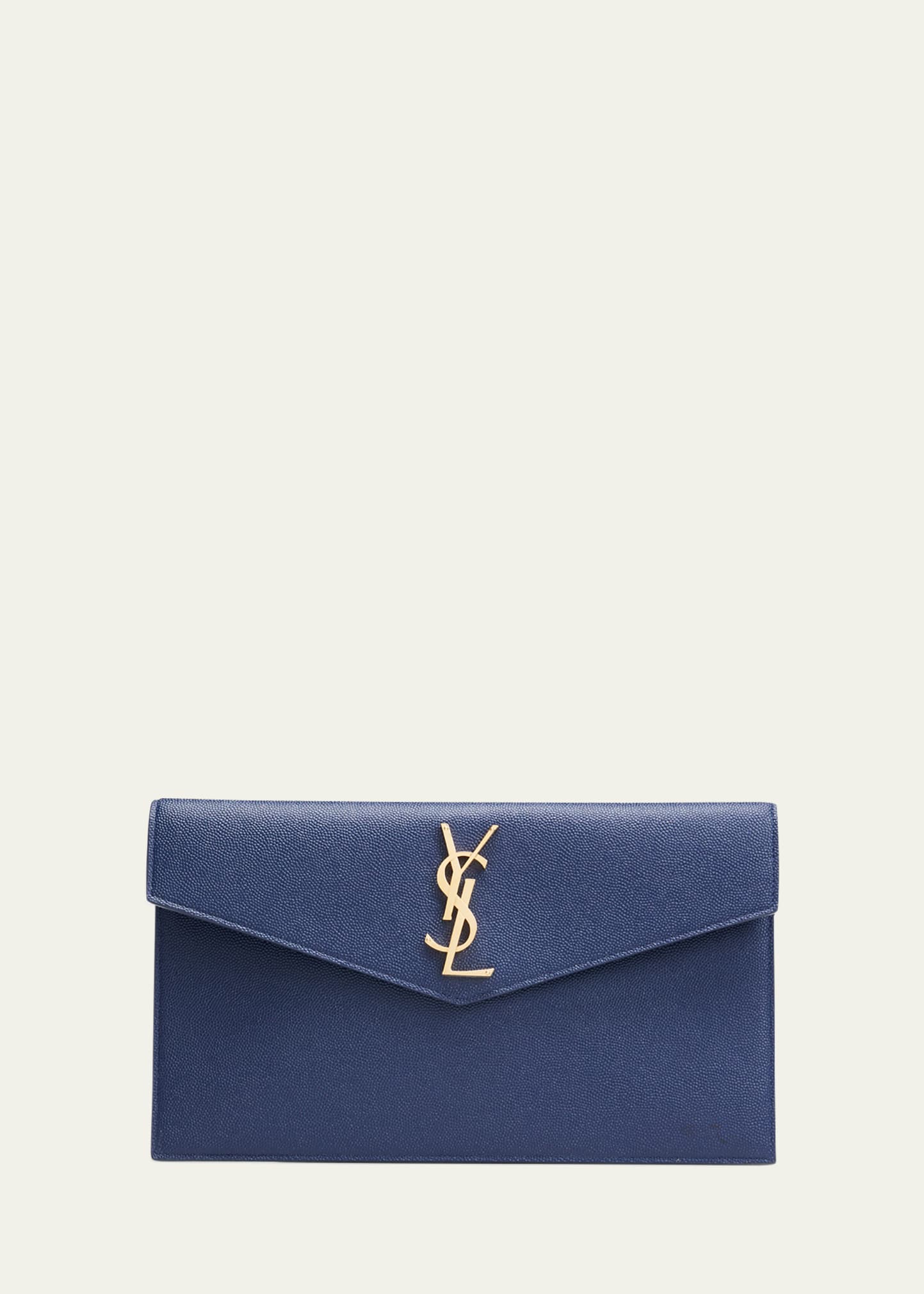 Saint Laurent Uptown Medium YSL Monogram Grain de Poudre Pouch Bag