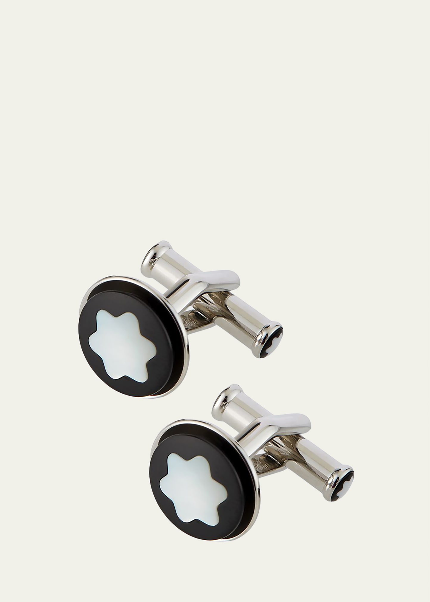 Men's Round Snowcap Emblem Cufflinks