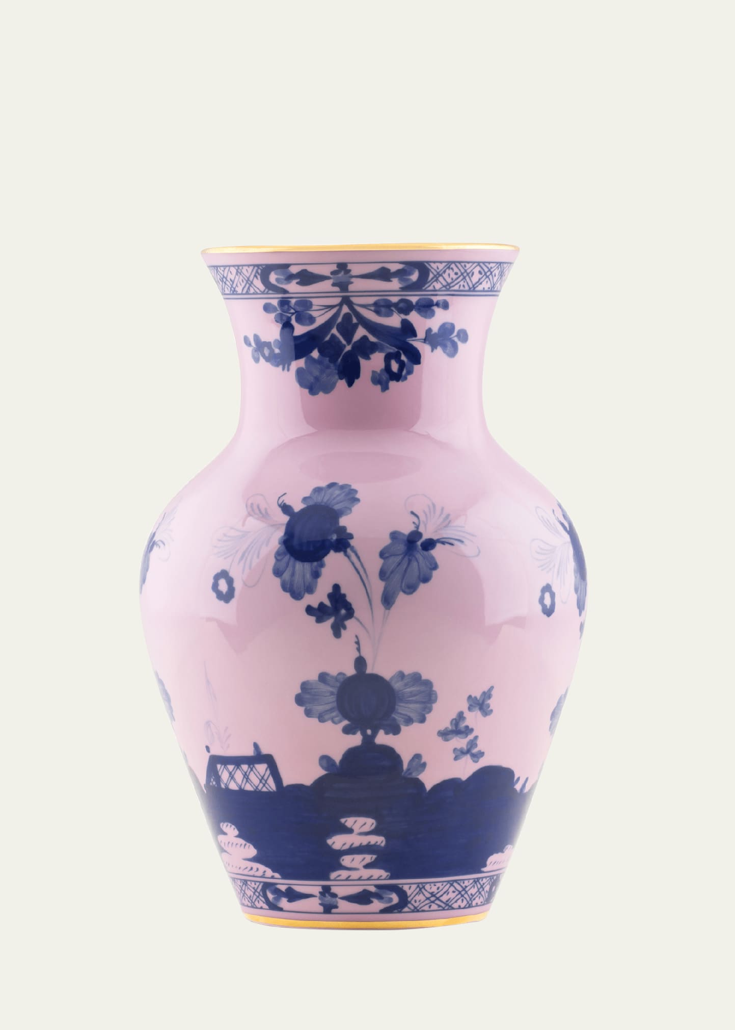 Oriente Italiano Azalea Ming Vase, 9.8"