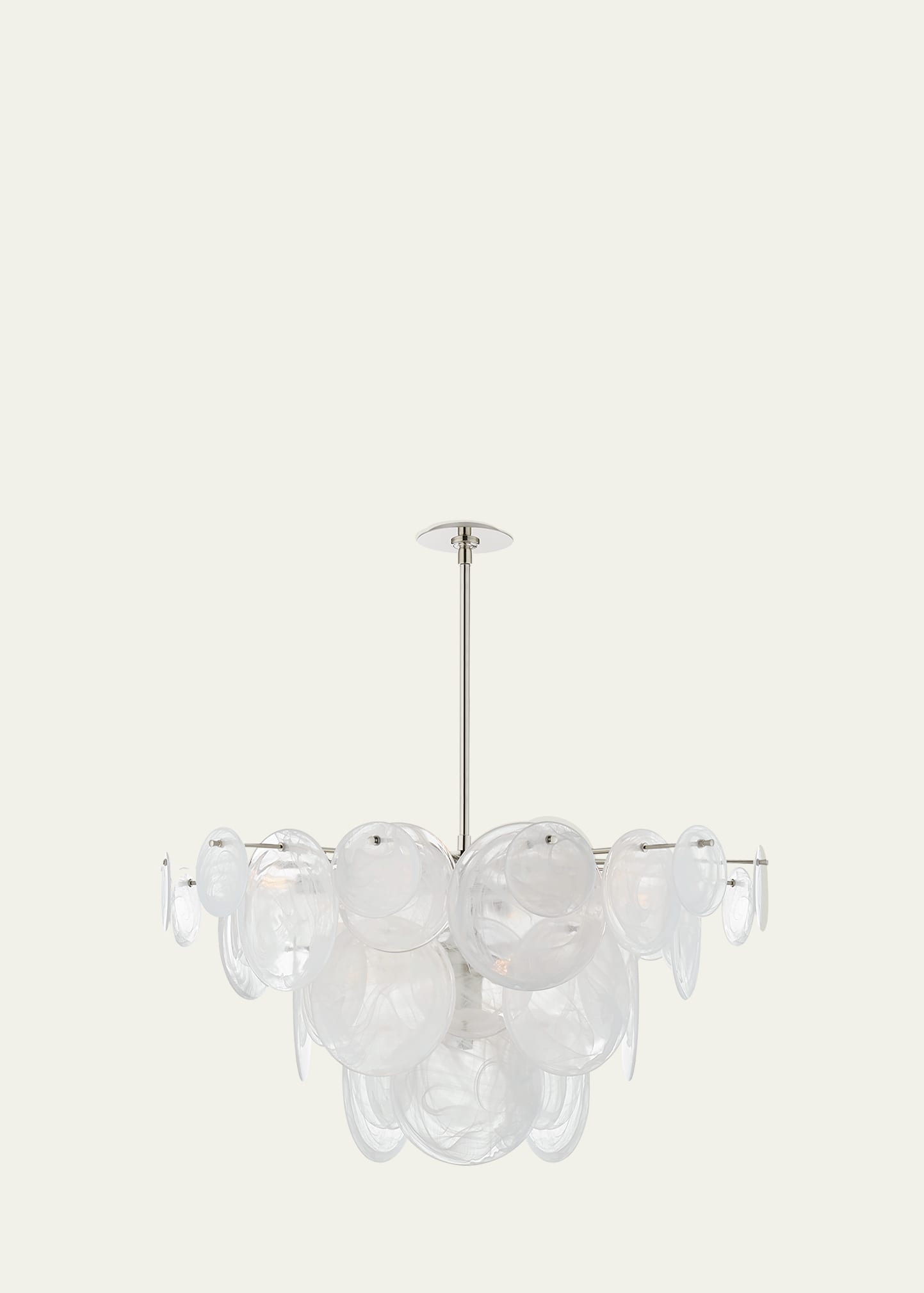 Aerin Loire Large Chandelier In Polished Nickel