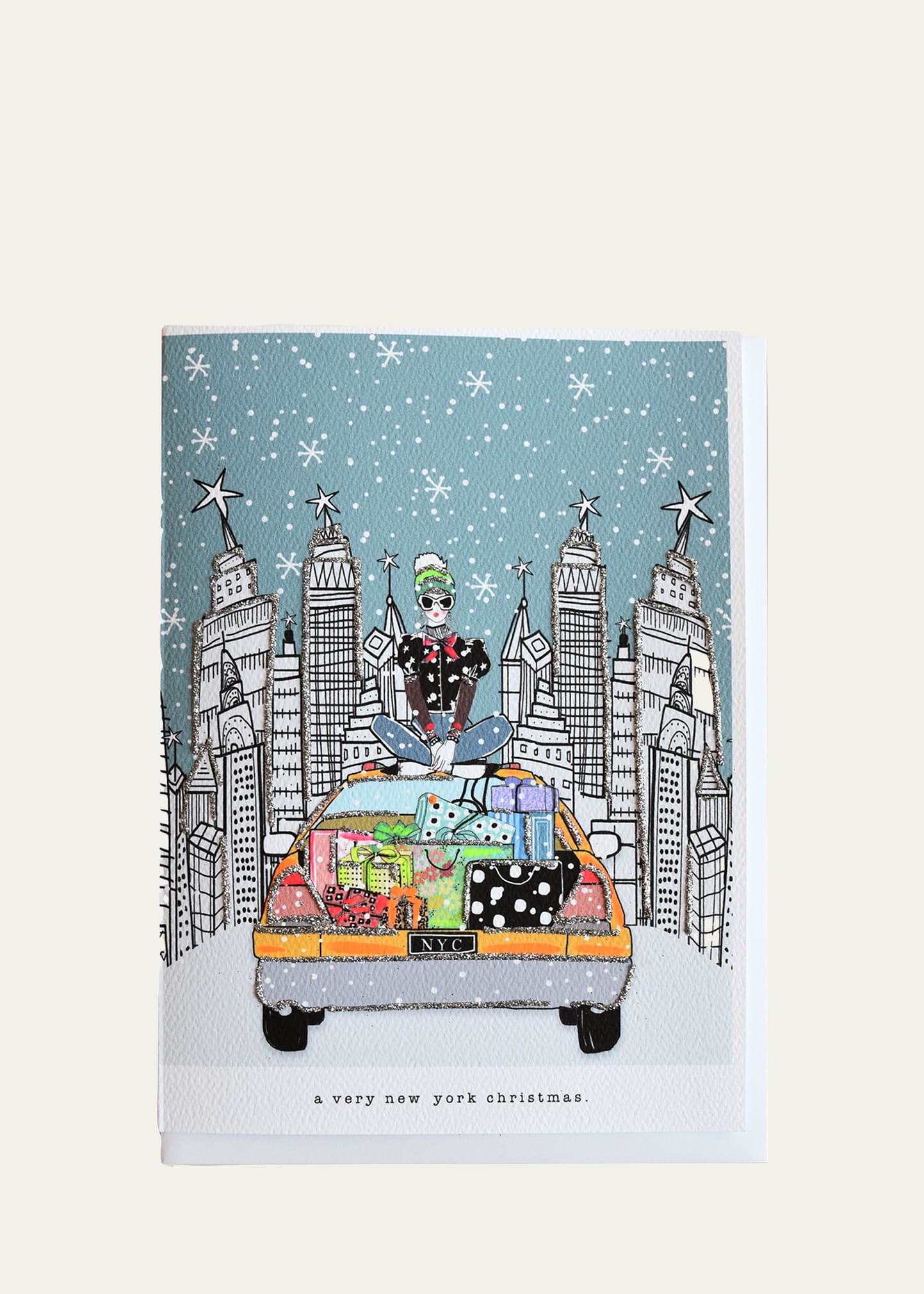 Verrier A Very New York Christmas Greeting Card In Multi