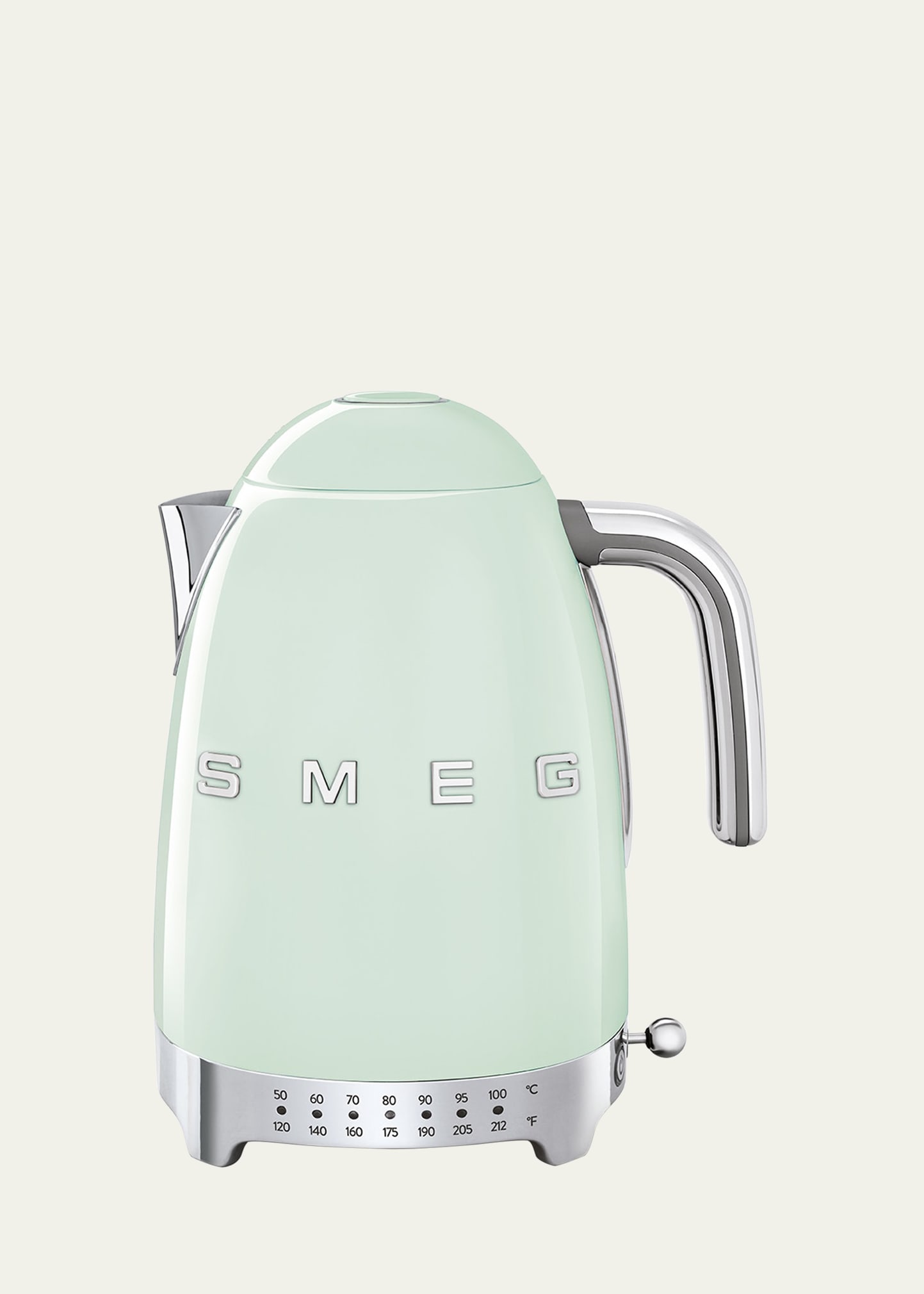 Smeg Retro Variable Temperature Kettle In Pastel Green