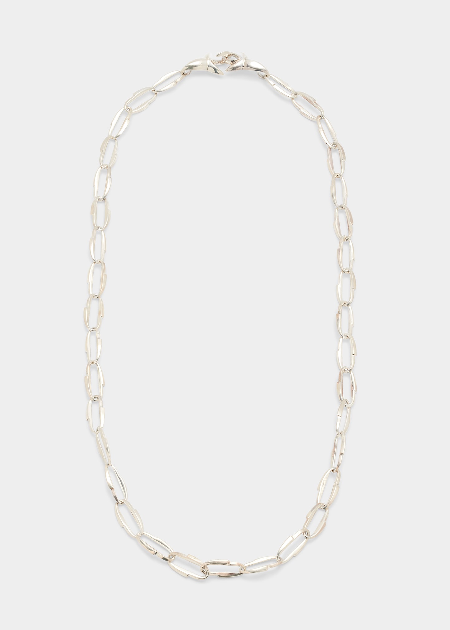 Sterling Silver Barb Wire Link Necklace