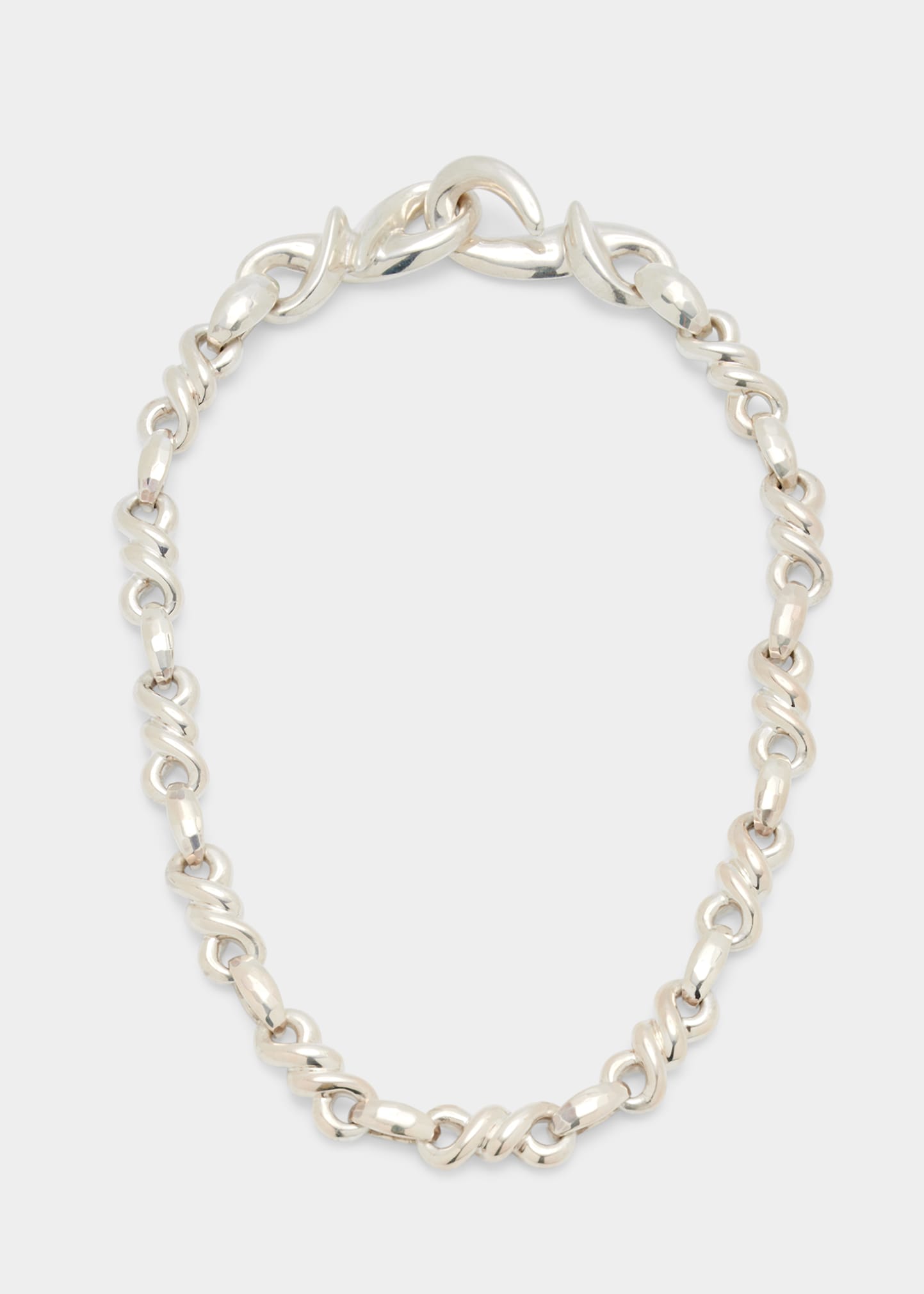 Sterling Silver Thick Knot Link Necklace