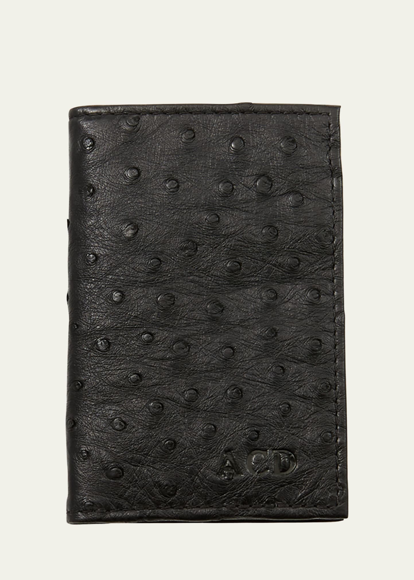 Ostrich Bi-Fold Card Case