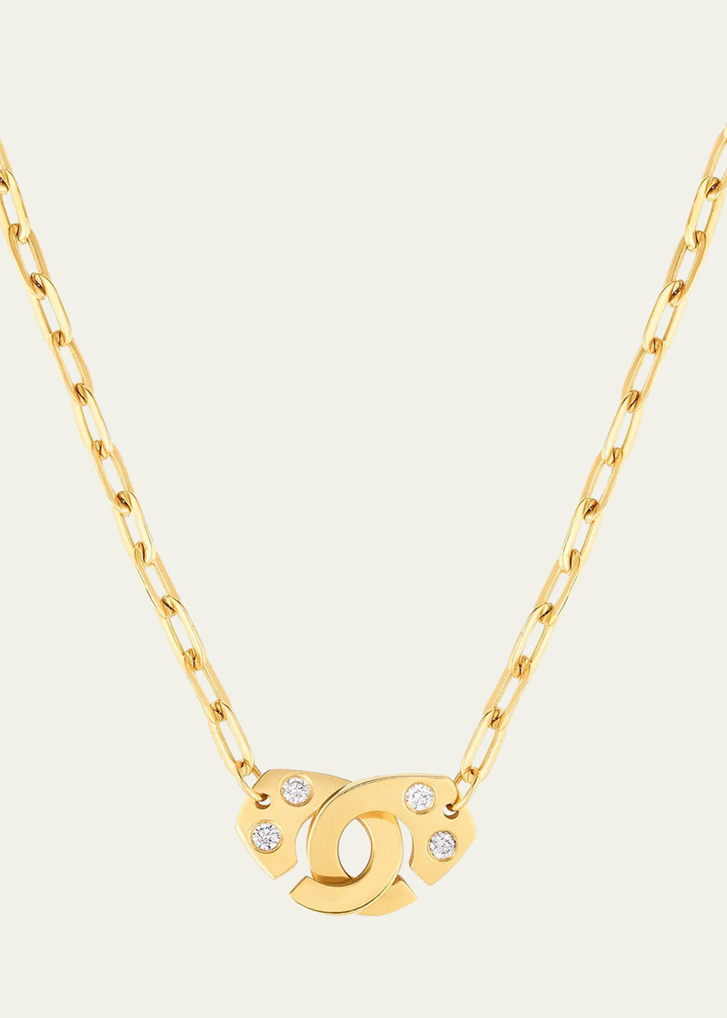 Audrey C. Jewels Extra Large Partners in Crime 18k Gold Necklace w/ Diamonds