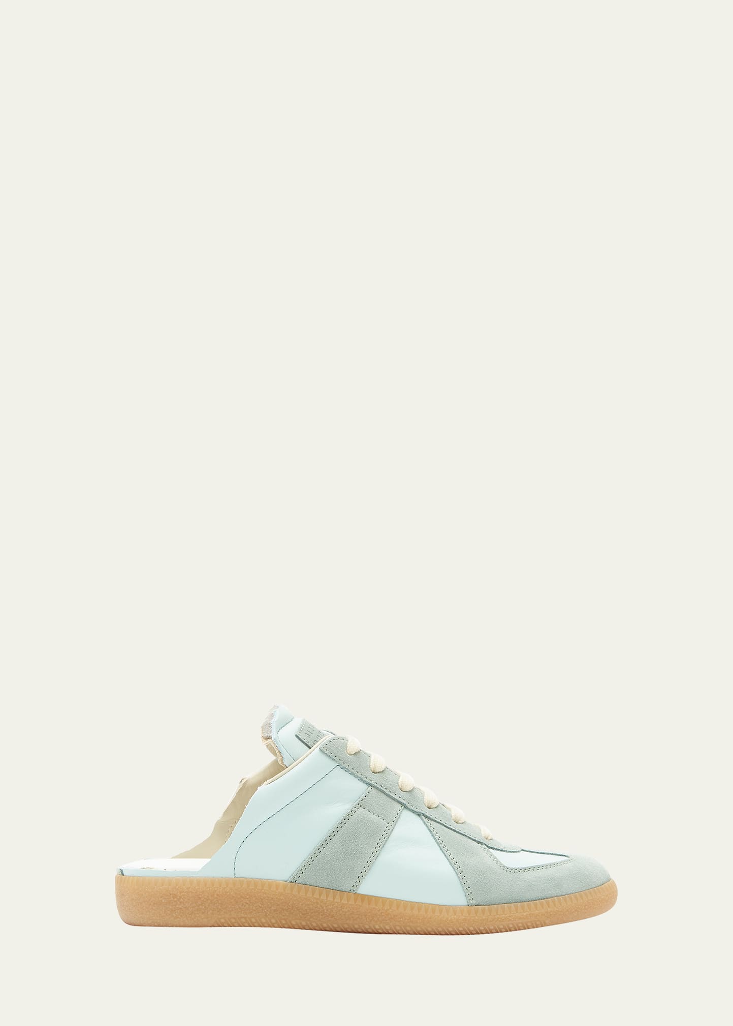 Maison Margiela Replica Cutout Mule Sneakers In Seafoam