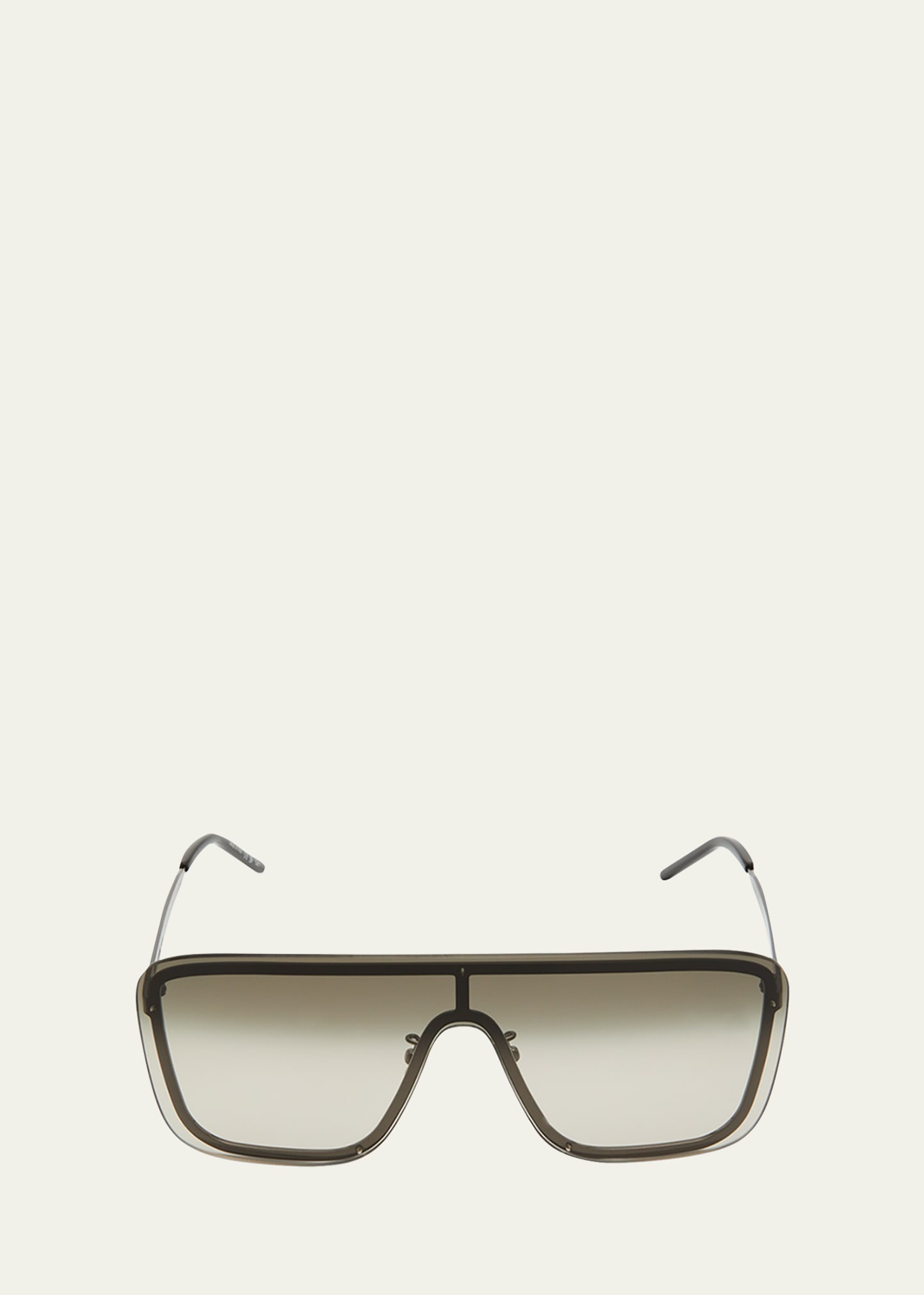 Saint Laurent Mask Shield Mirrored Sunglasses In Silver / Black