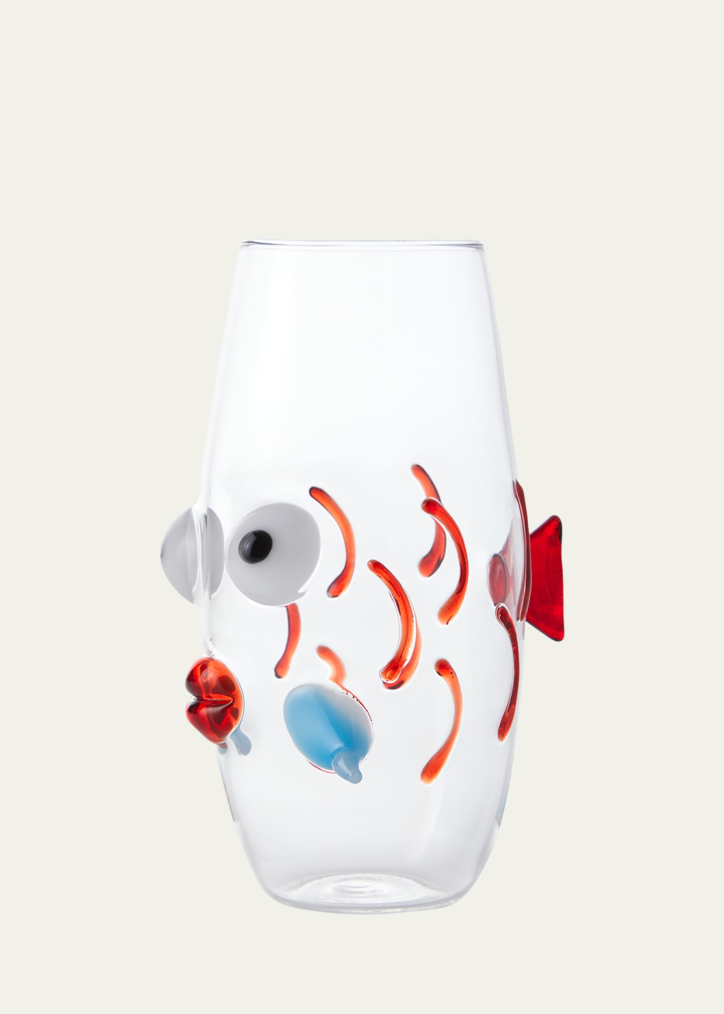 Red Fish Stemless Wine Glass