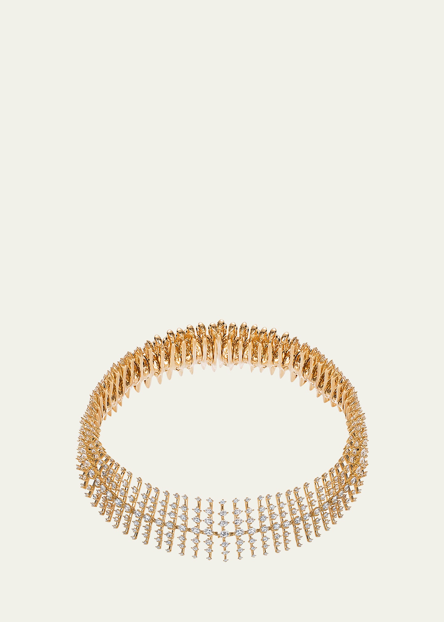 Disco Small Bracelet in Yellow Gold and Diamonds