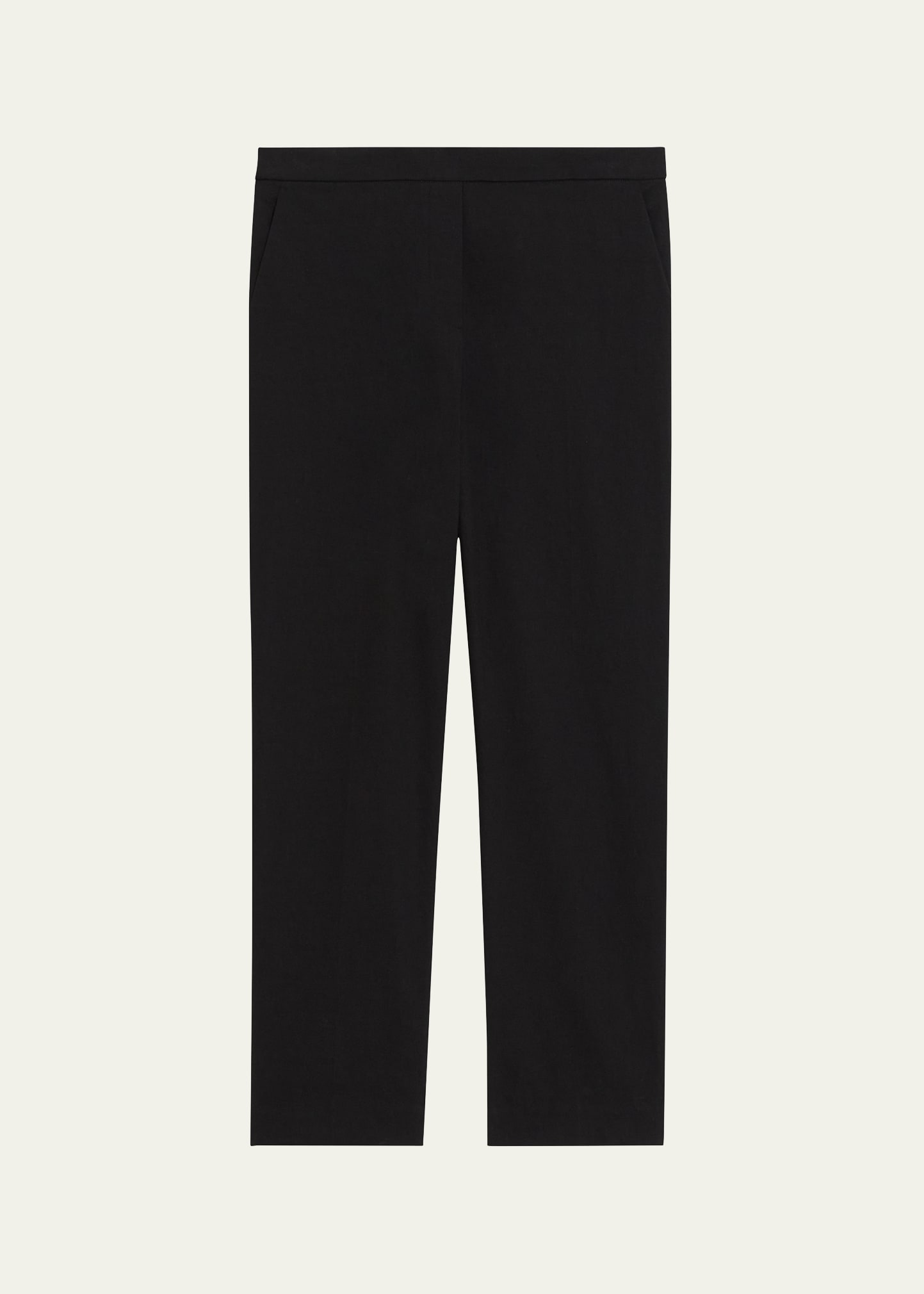 Treeca Good Linen Cropped Pull-On Ankle Pants