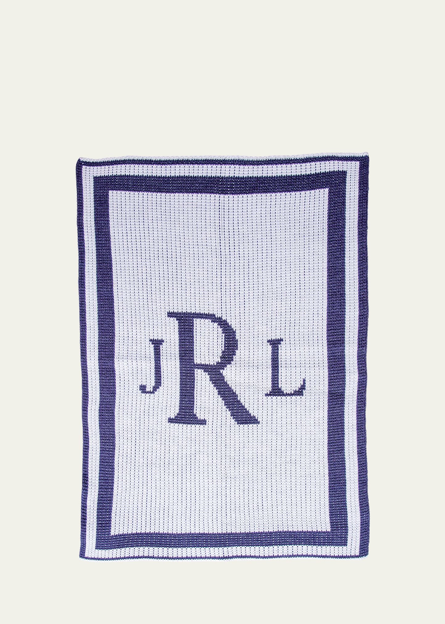 Classic Monogram Stroller Blanket, Personalized