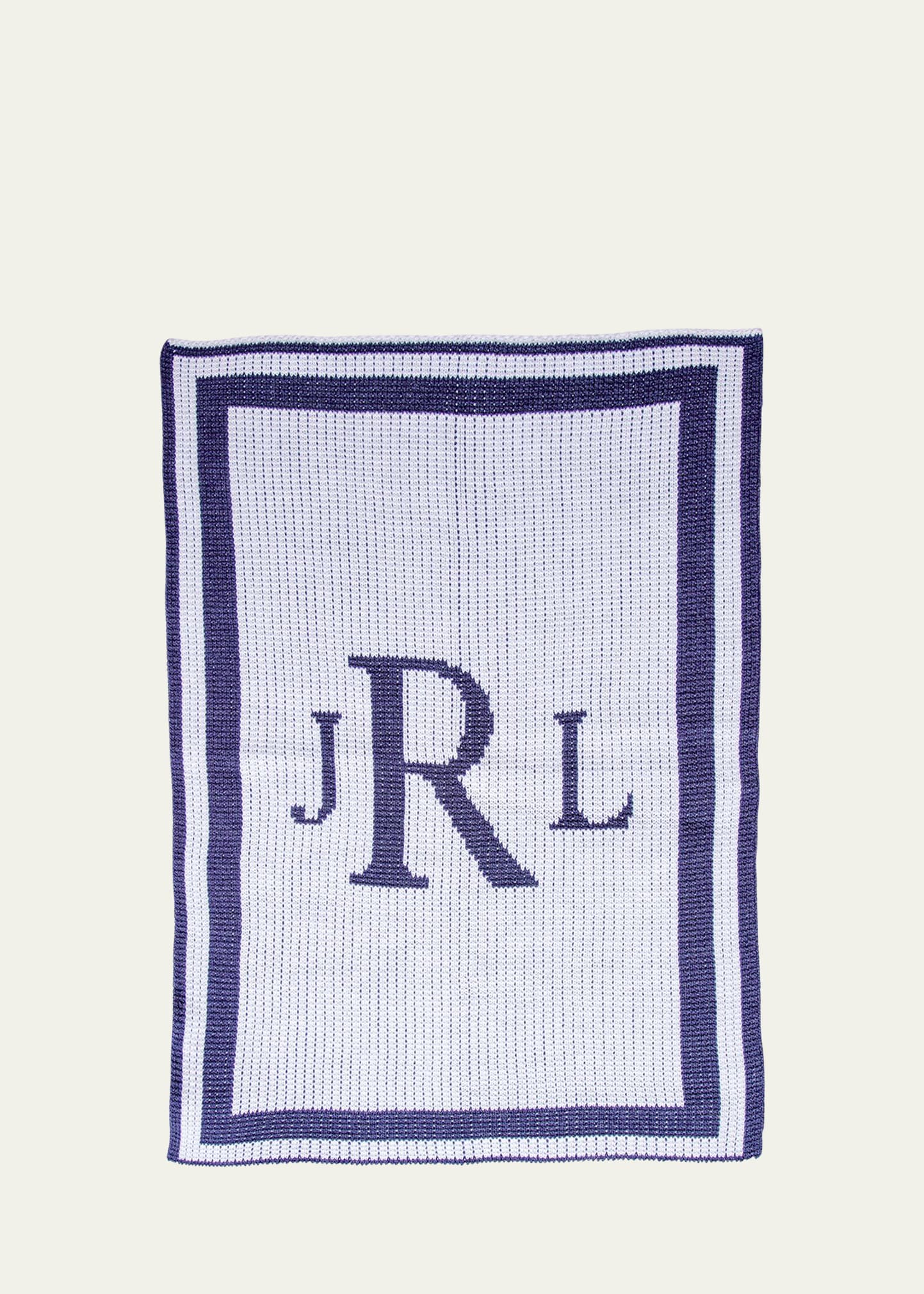 Classic Monogram Stroller Blanket, Personalized