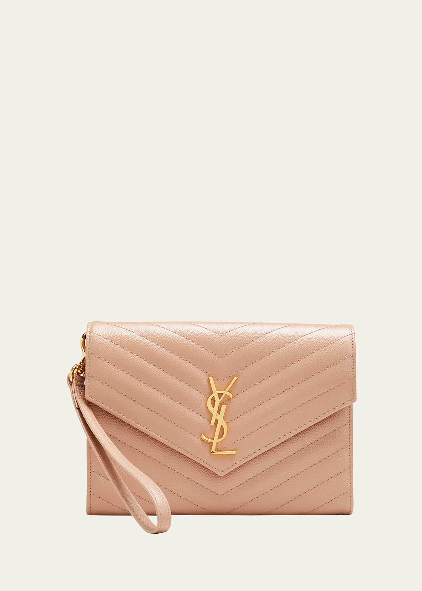 Saint Laurent Ysl Clutch in Pink