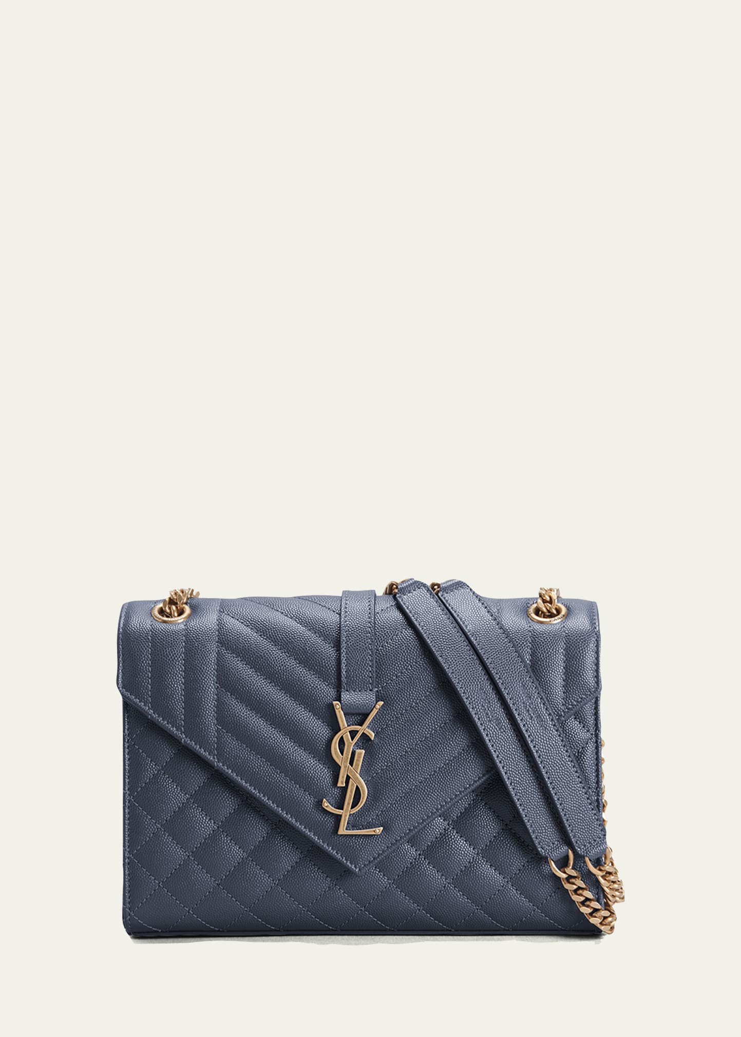 Saint Laurent Medium Envelope Shoulder Bag - Blue