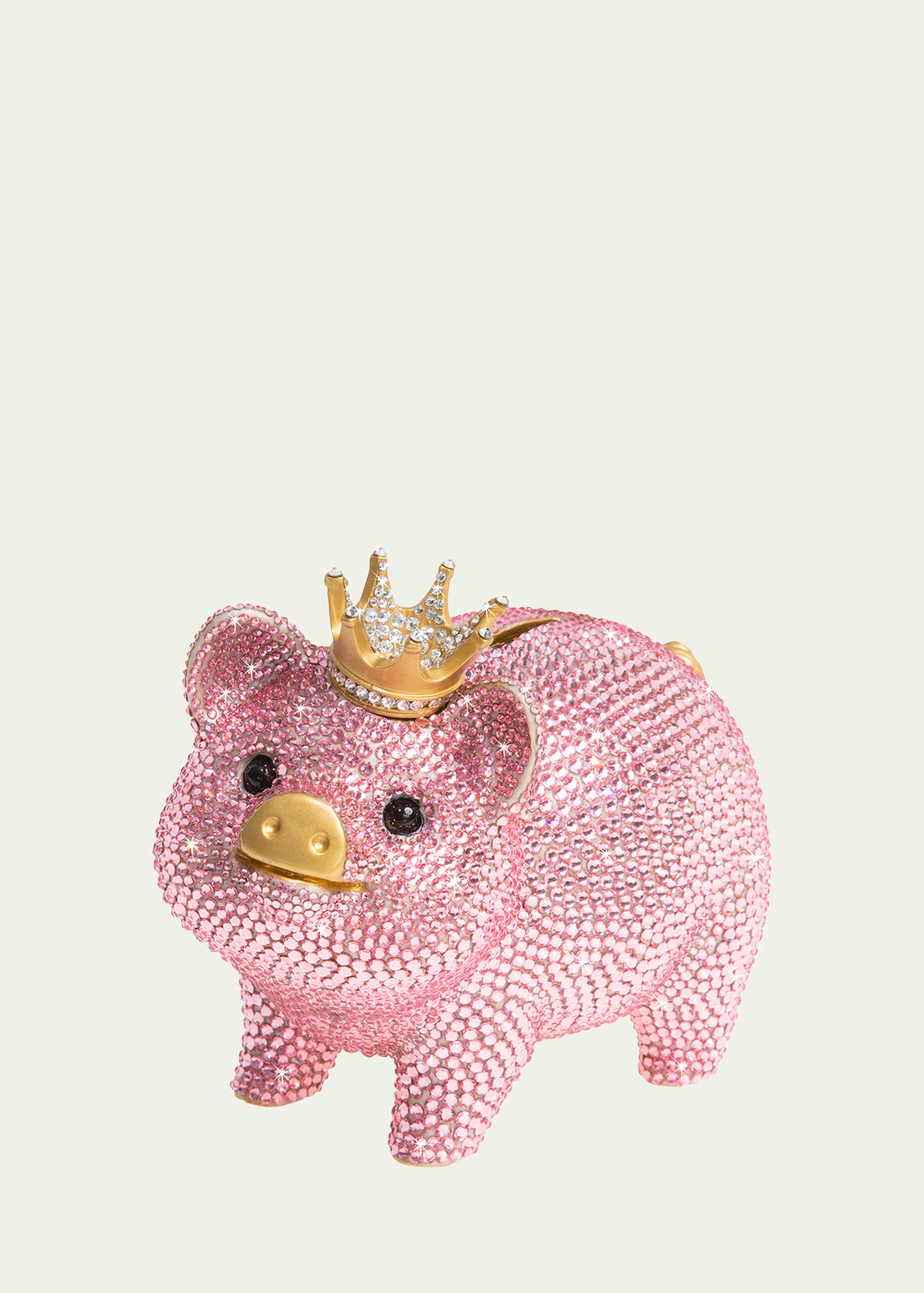 Pave Piggy Bank with Crown